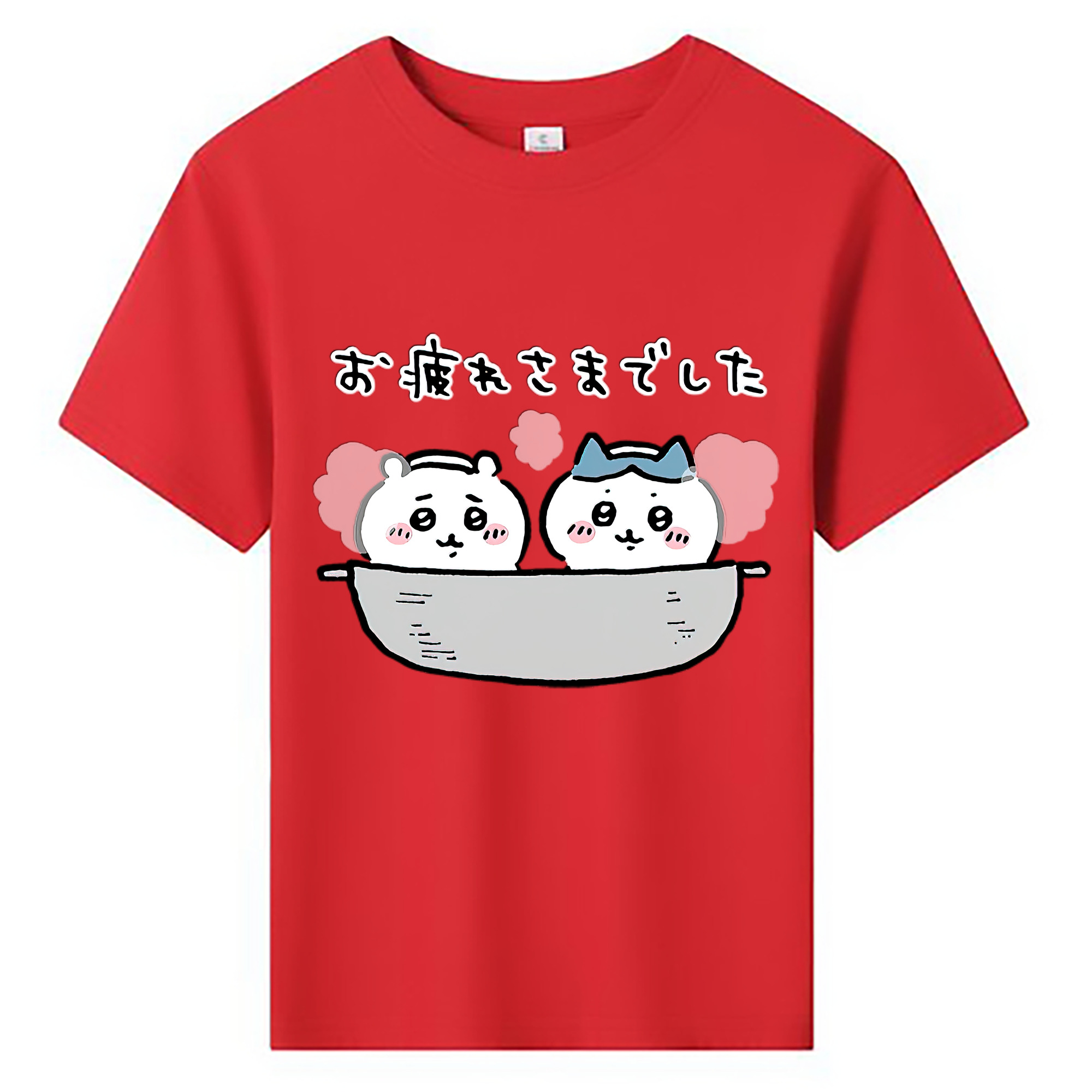 （画像用） ちいかわ ハチワレ Chii-kawa hachiware 綿100％キッズTシャツ（フロントプリント）