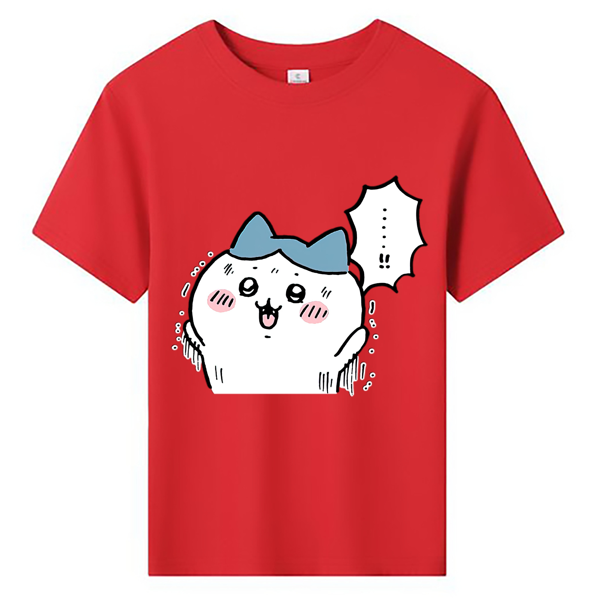 （画像用） ちいかわ ハチワレ Chii-kawa hachiware 綿100％キッズTシャツ（フロントプリント）
