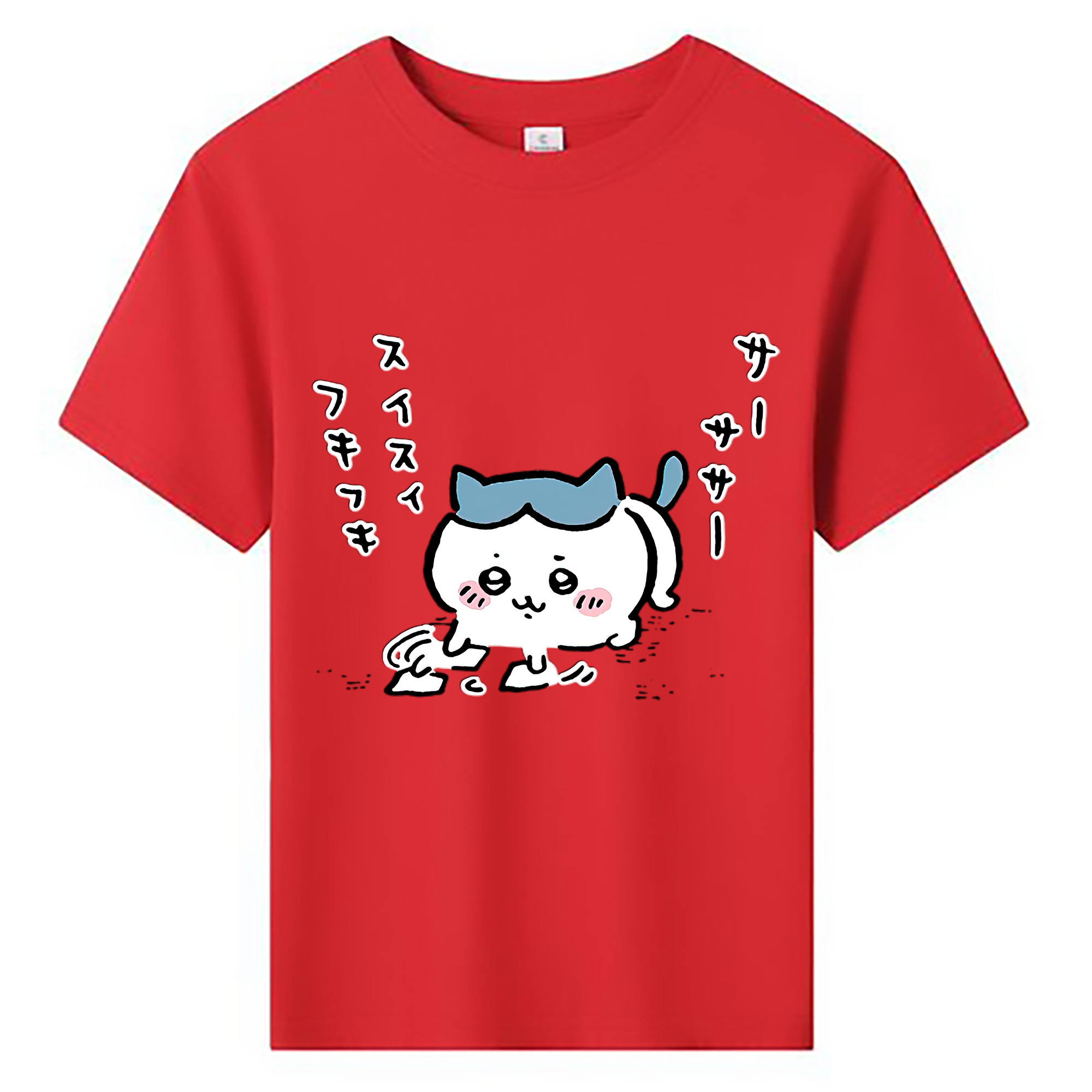 （画像用） ちいかわ ハチワレ Chii-kawa hachiware 綿100％キッズTシャツ（フロントプリント）