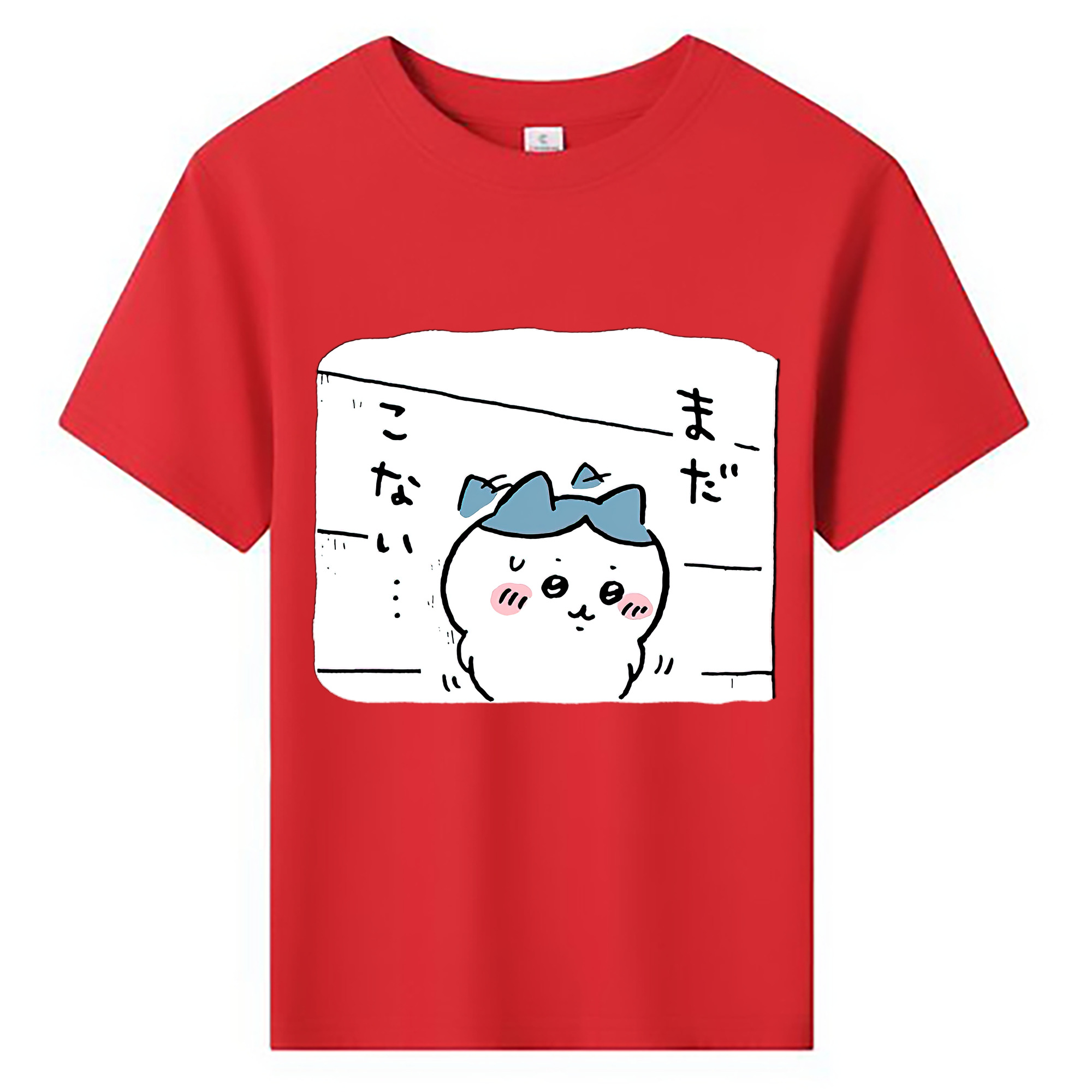 （画像用） ちいかわ ハチワレ Chii-kawa hachiware 綿100％キッズTシャツ（フロントプリント）