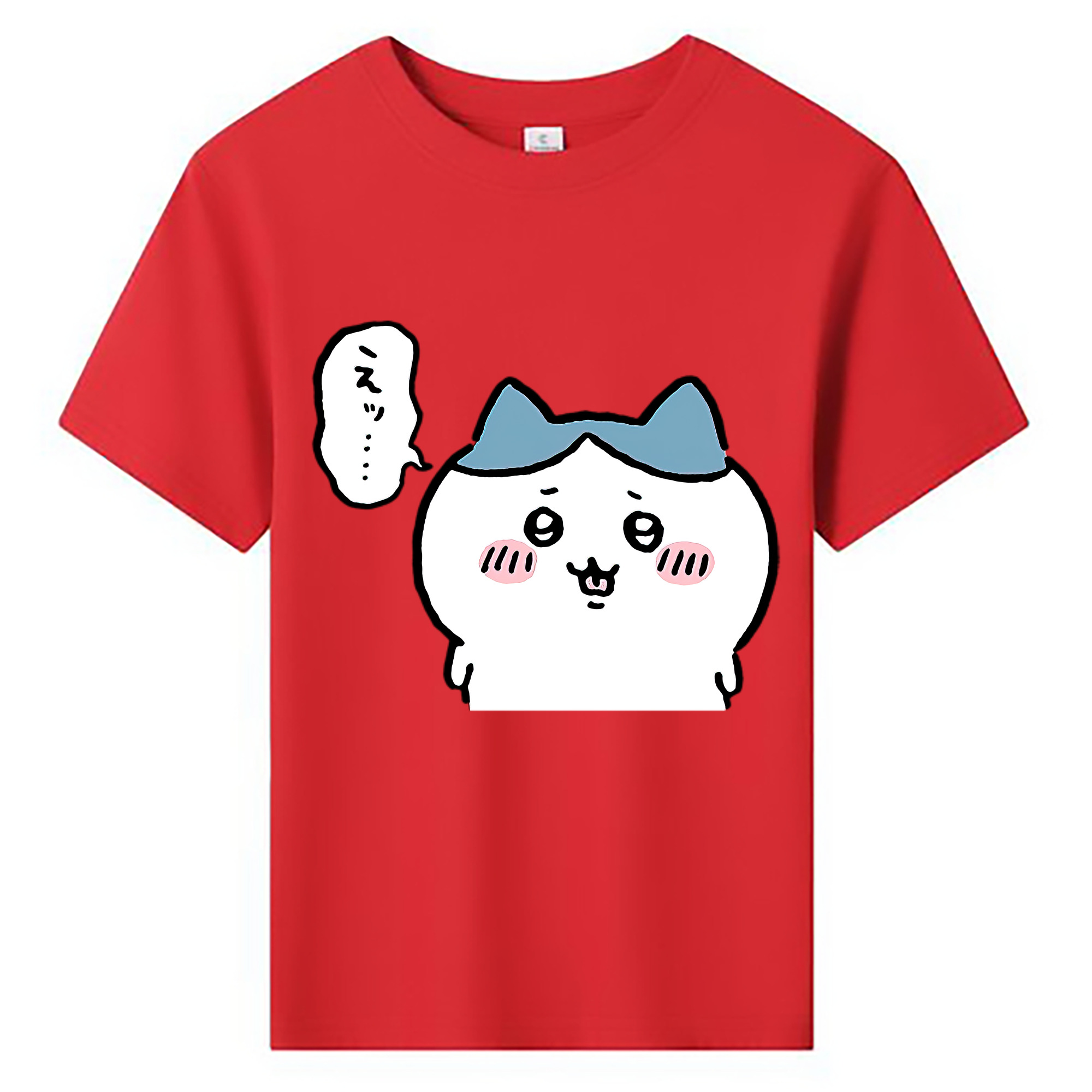 （画像用） ちいかわ ハチワレ Chii-kawa hachiware 綿100％キッズTシャツ（フロントプリント）