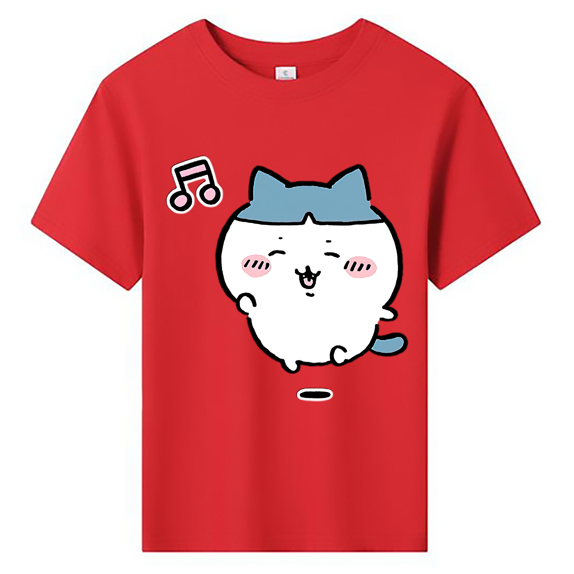（画像用） ちいかわ ハチワレ Chii-kawa hachiware 綿100％キッズTシャツ（フロントプリント）