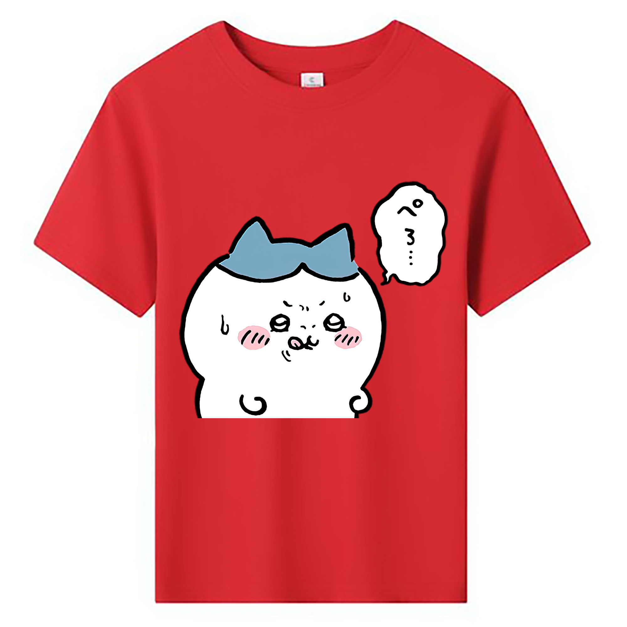 （画像用） ちいかわ ハチワレ Chii-kawa hachiware 綿100％キッズTシャツ（フロントプリント）