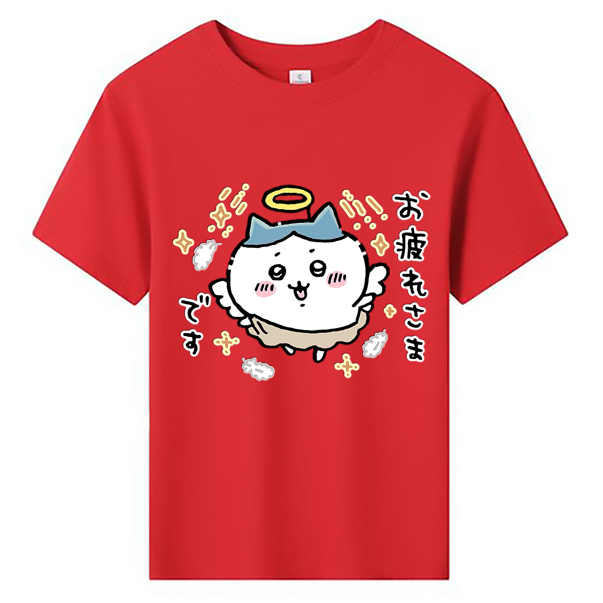 （画像用） ちいかわ ハチワレ Chii-kawa hachiware 綿100％キッズTシャツ（フロントプリント）