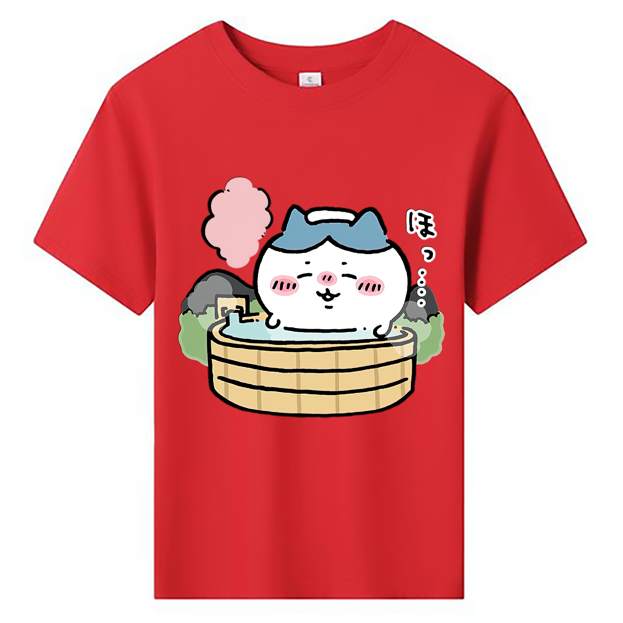 （画像用） ちいかわ ハチワレ Chii-kawa hachiware 綿100％キッズTシャツ（フロントプリント）