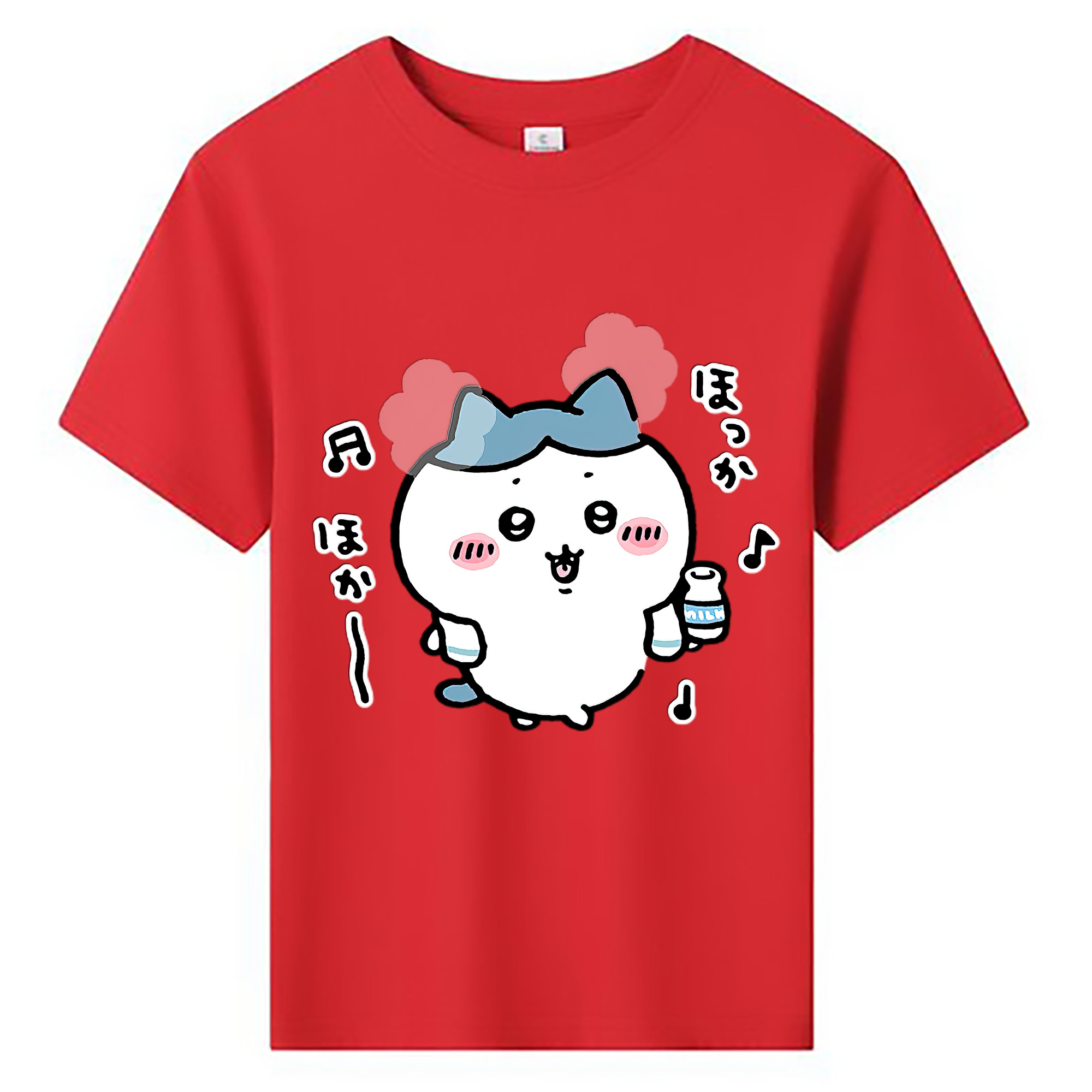 （画像用） ちいかわ ハチワレ Chii-kawa hachiware 綿100％キッズTシャツ（フロントプリント）