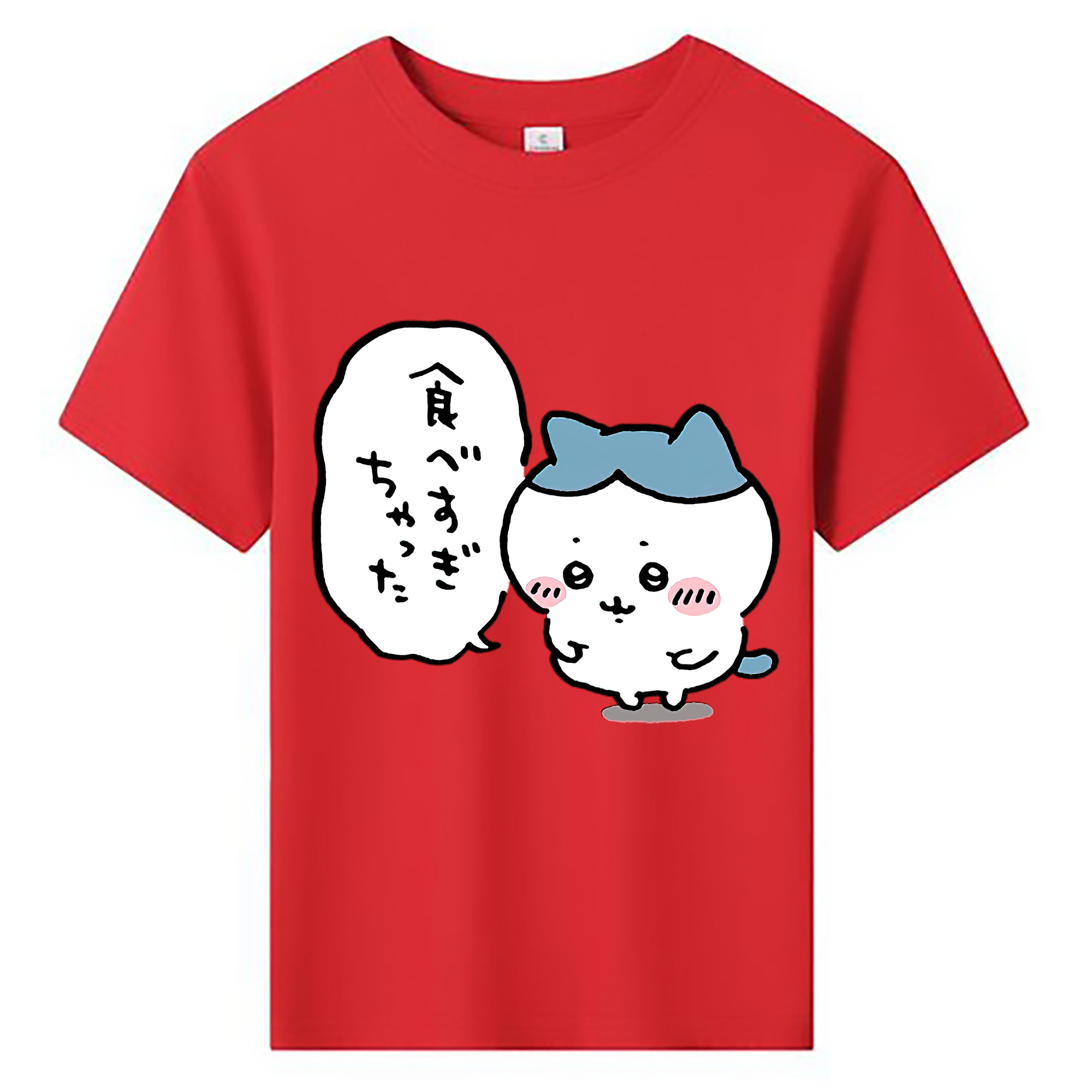 （画像用） ちいかわ ハチワレ Chii-kawa hachiware 綿100％キッズTシャツ（フロントプリント）