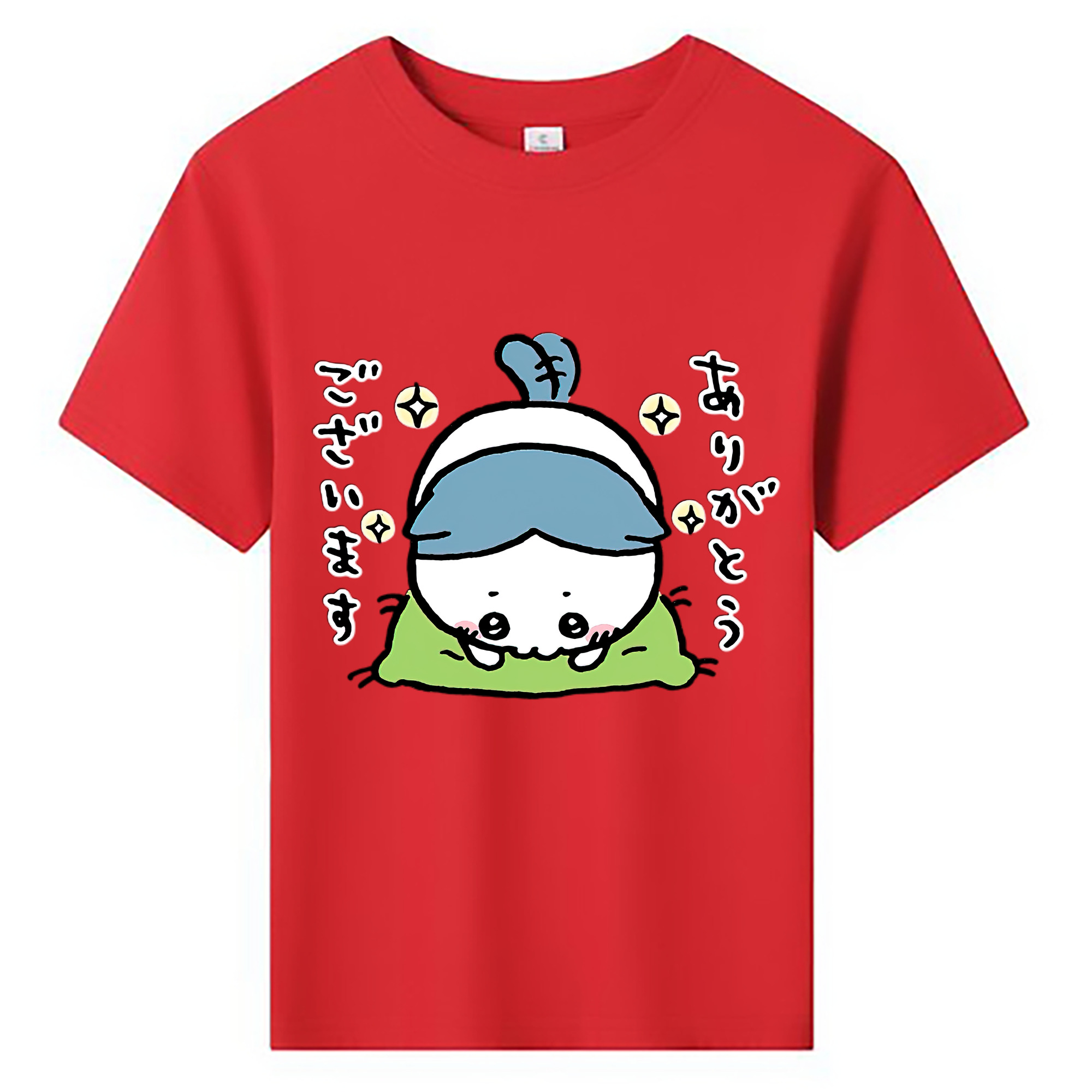 （画像用） ちいかわ ハチワレ Chii-kawa hachiware 綿100％キッズTシャツ（フロントプリント）