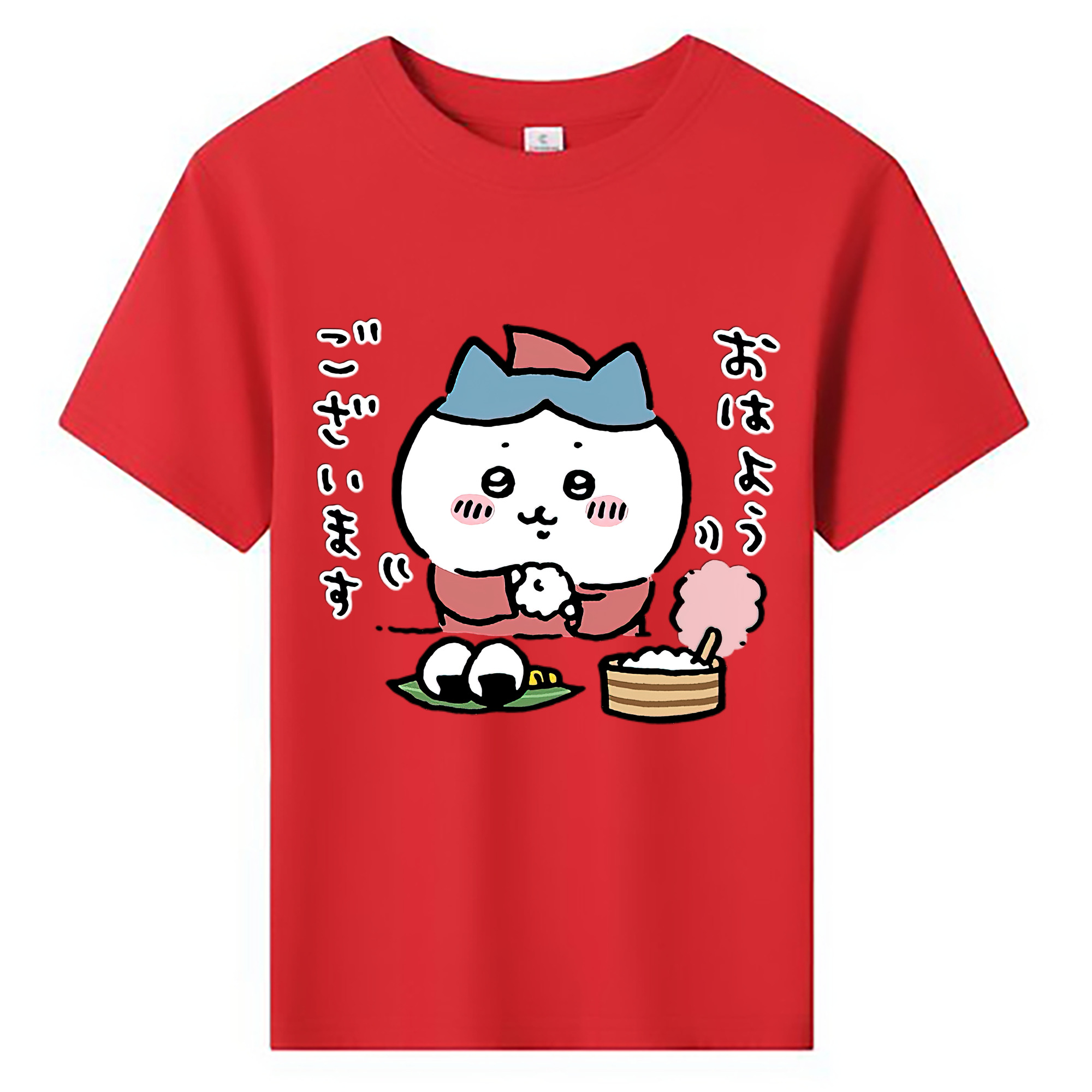 （画像用） ちいかわ ハチワレ Chii-kawa hachiware 綿100％キッズTシャツ（フロントプリント）