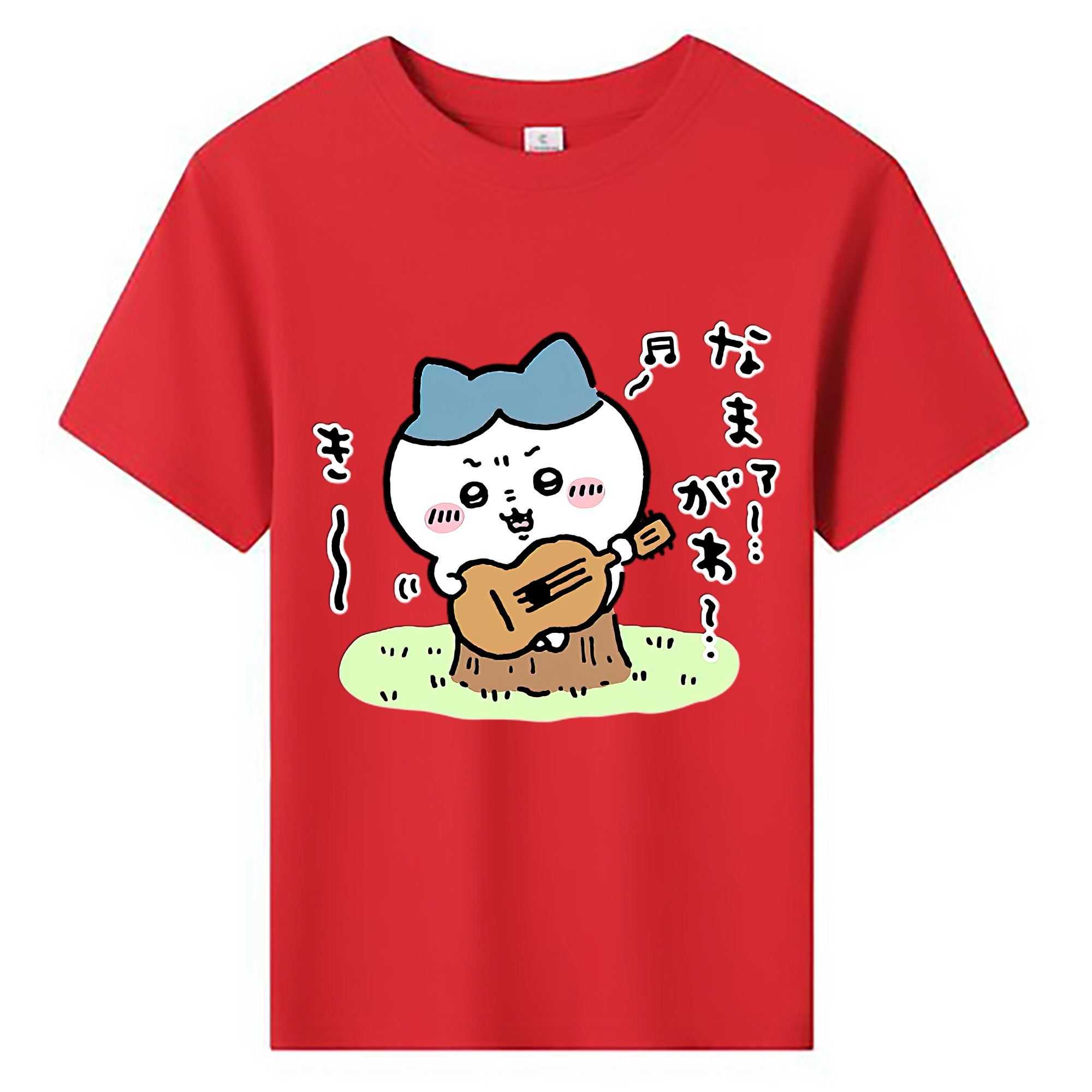（画像用） ちいかわ ハチワレ Chii-kawa hachiware 綿100％キッズTシャツ（フロントプリント）
