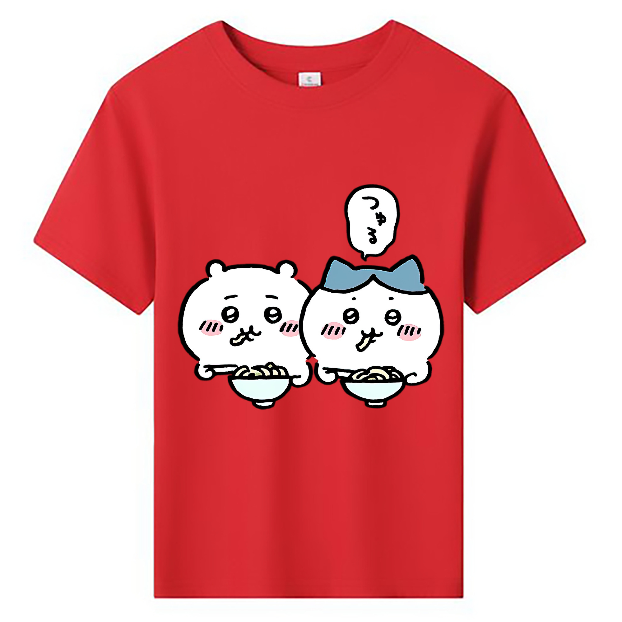 （画像用） ちいかわ ハチワレ Chii-kawa hachiware 綿100％キッズTシャツ（フロントプリント）