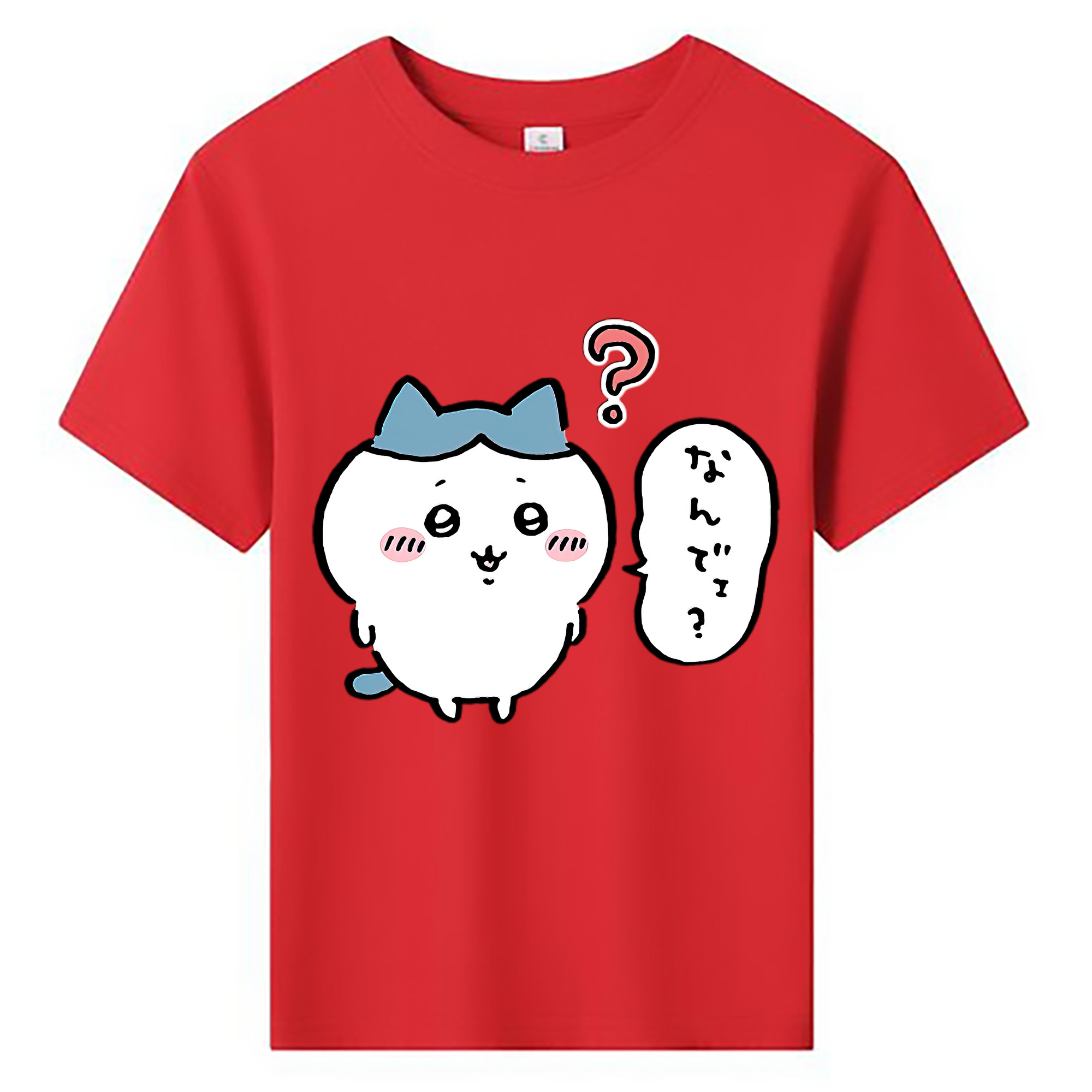 （画像用） ちいかわ ハチワレ Chii-kawa hachiware 綿100％キッズTシャツ（フロントプリント）
