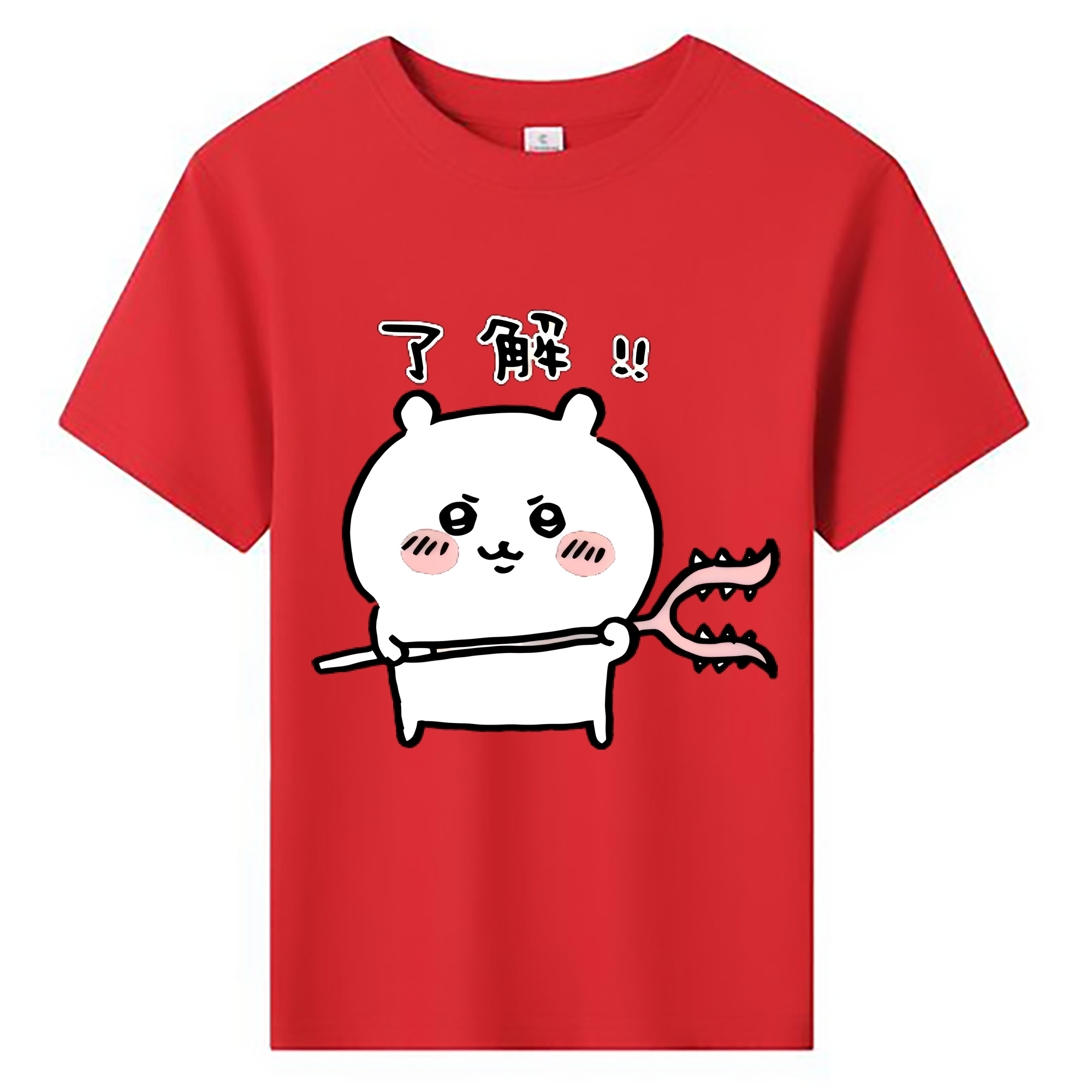 （画像用） ちいかわ ちいかわ Chii-kawa chiikawa 綿100％キッズTシャツ（フロントプリント）