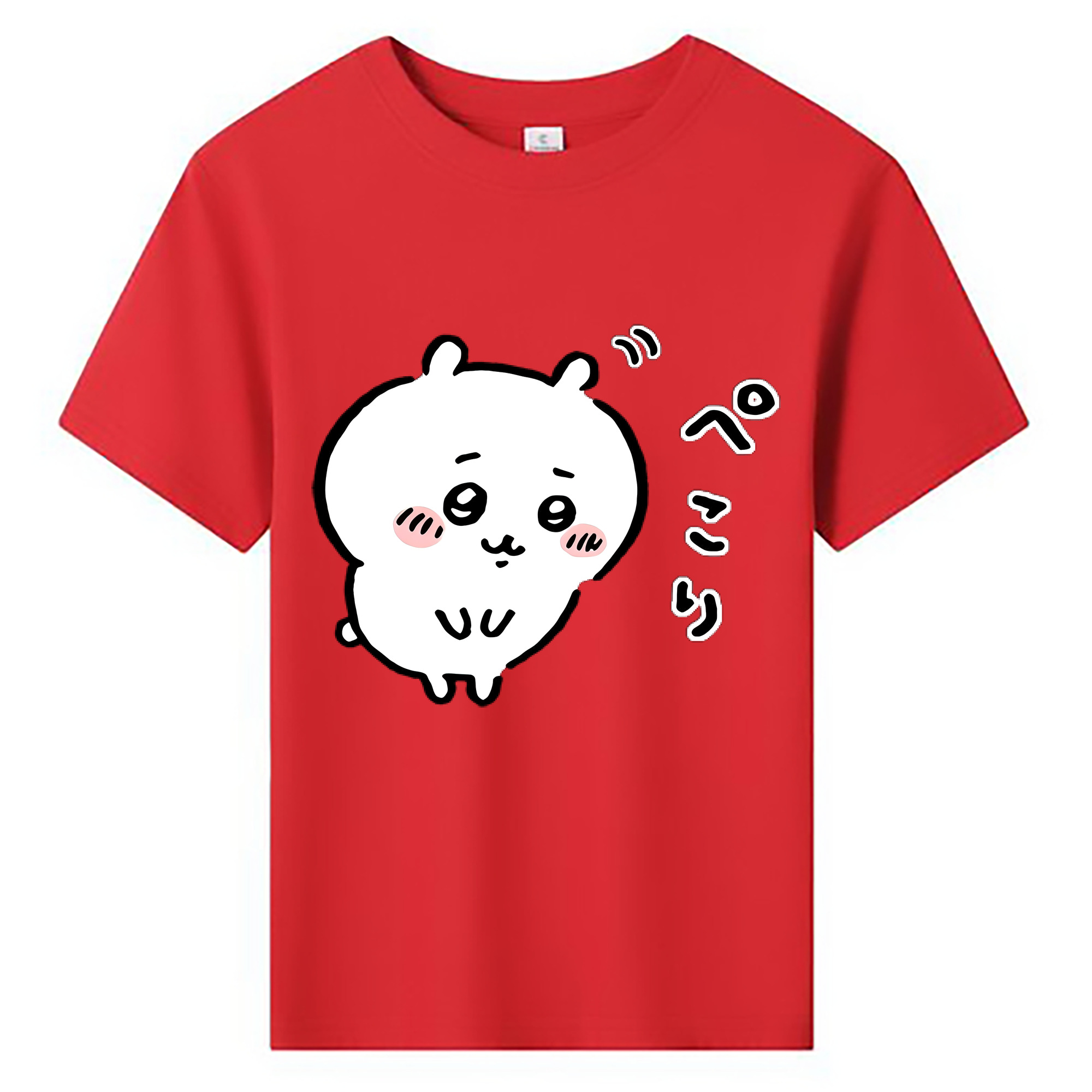 （画像用） ちいかわ ちいかわ Chii-kawa chiikawa 綿100％キッズTシャツ（フロントプリント）