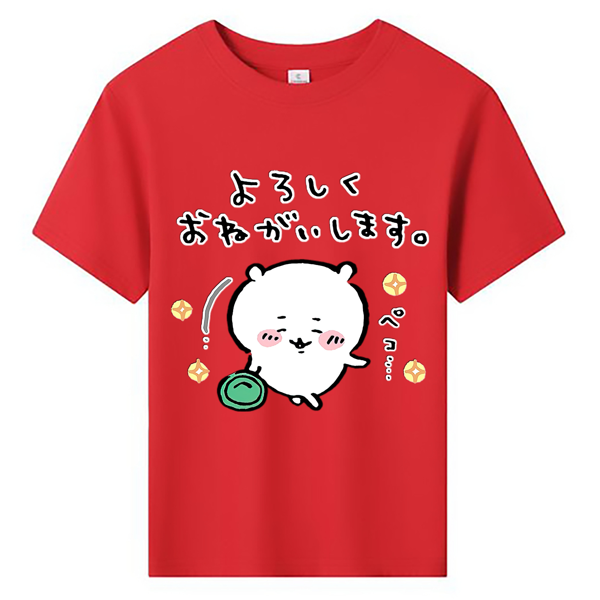 （画像用） ちいかわ ちいかわ Chii-kawa chiikawa 綿100％キッズTシャツ（フロントプリント）