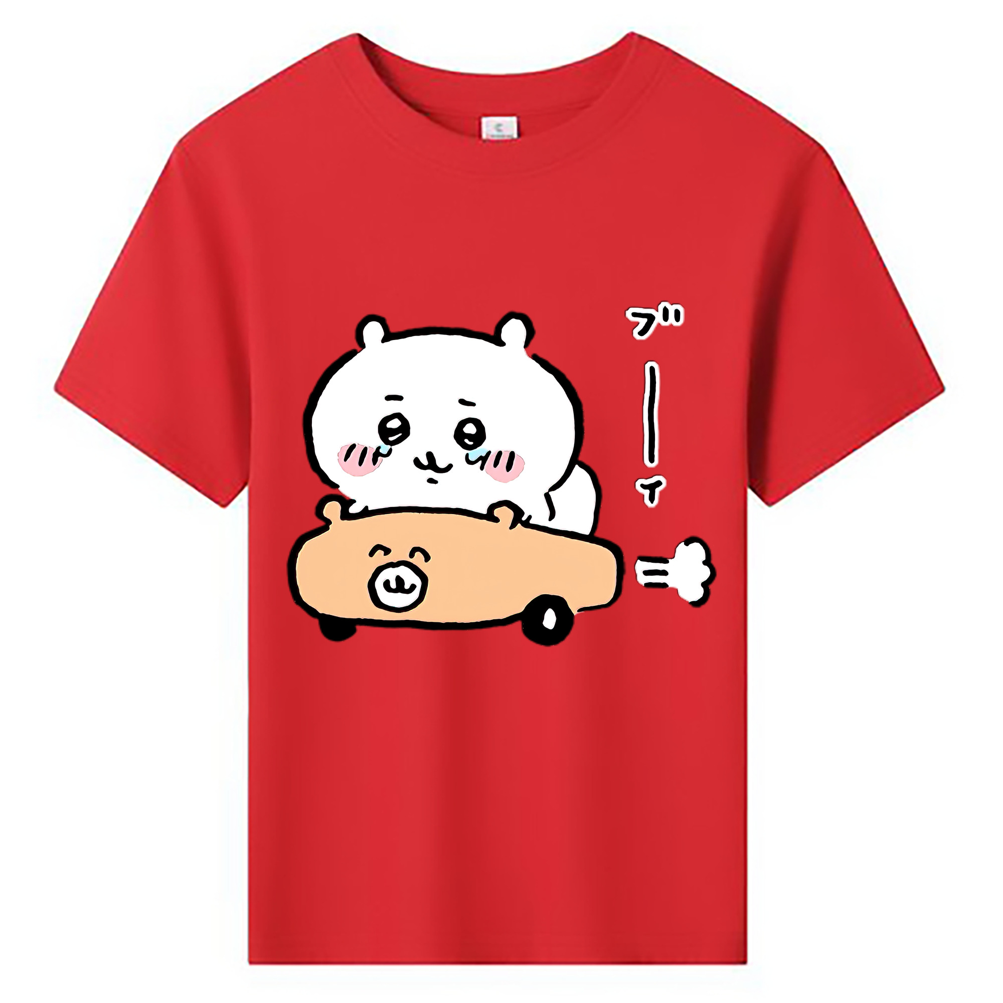 （画像用） ちいかわ ちいかわ Chii-kawa chiikawa 綿100％キッズTシャツ（フロントプリント）