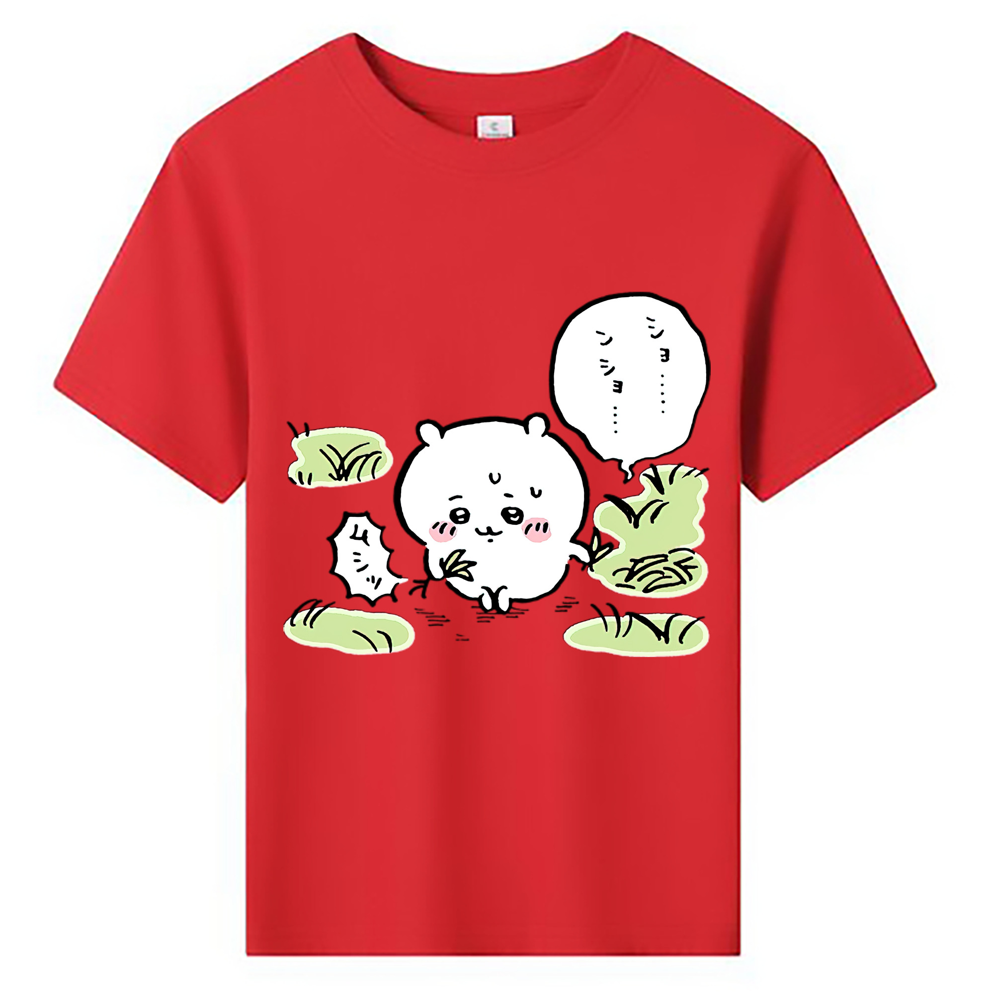 （画像用） ちいかわ ちいかわ Chii-kawa chiikawa 綿100％キッズTシャツ（フロントプリント）