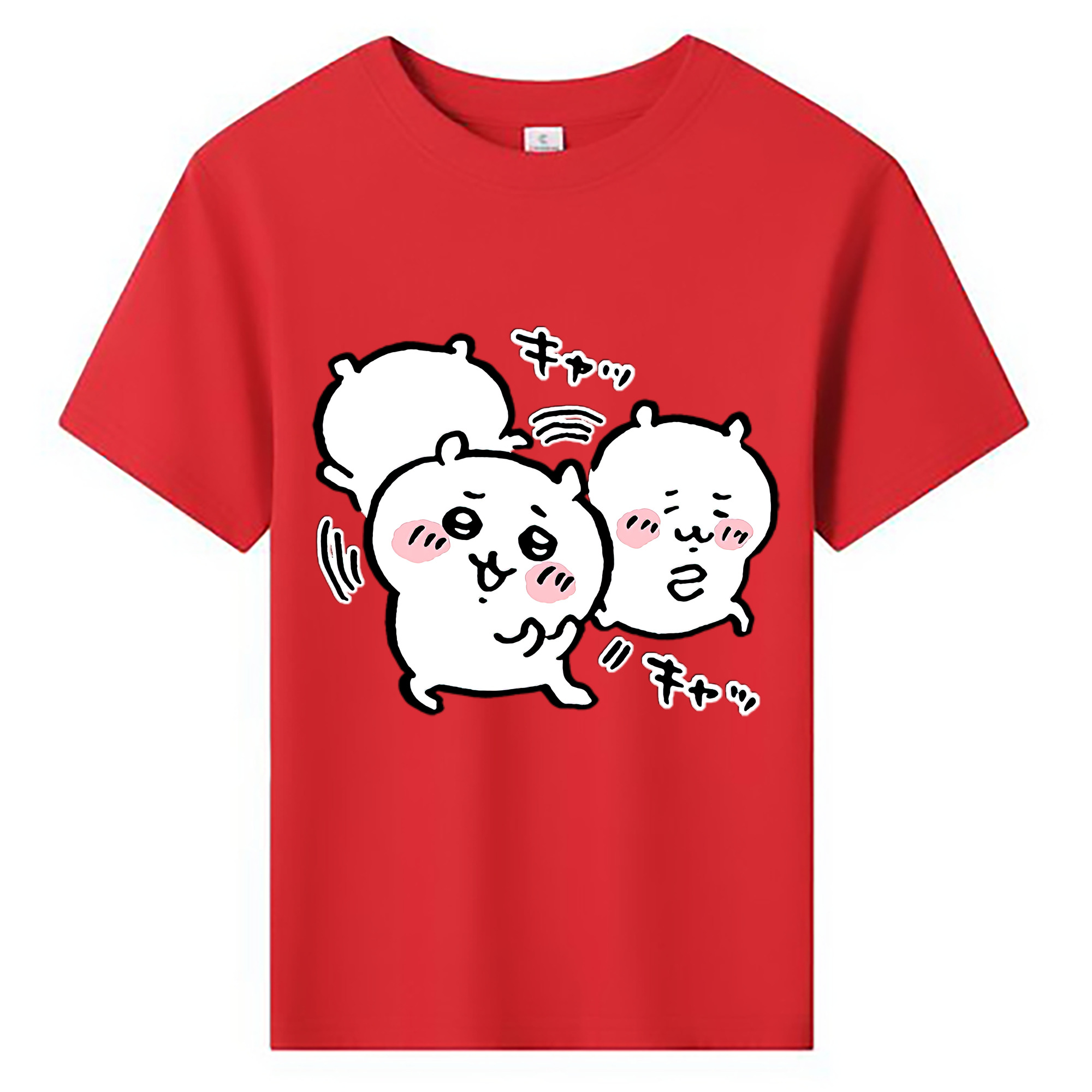 （画像用） ちいかわ ちいかわ Chii-kawa chiikawa 綿100％キッズTシャツ（フロントプリント）
