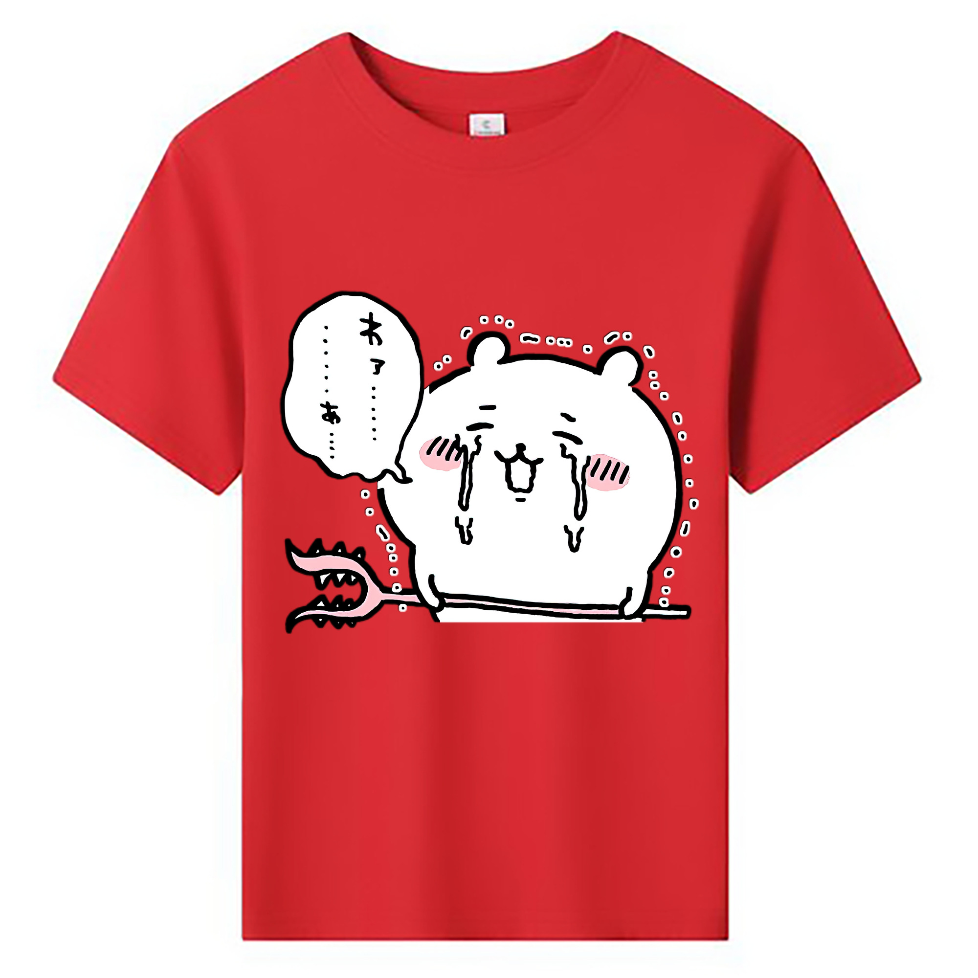 （画像用） ちいかわ ちいかわ Chii-kawa chiikawa 綿100％キッズTシャツ（フロントプリント）