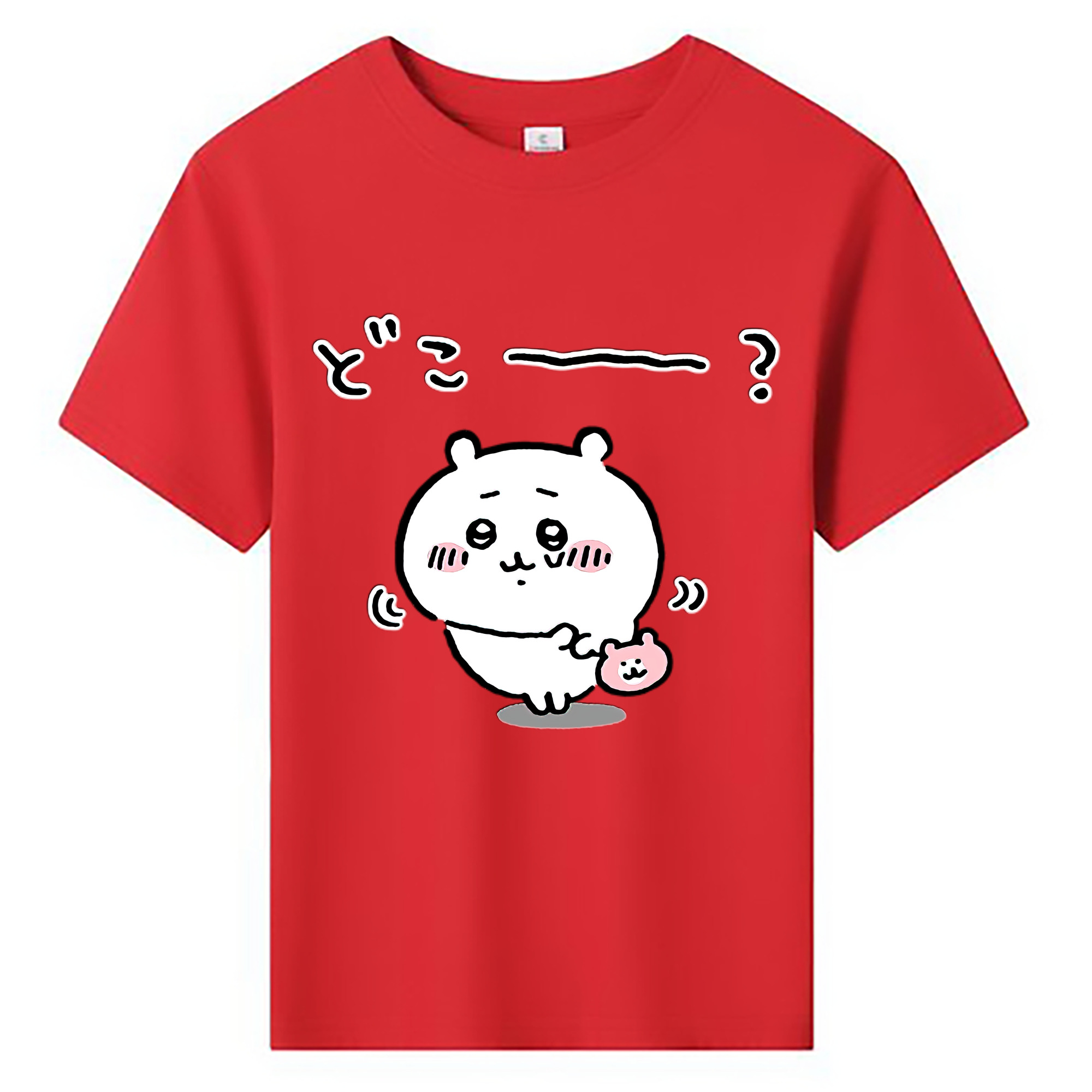 （画像用） ちいかわ ちいかわ Chii-kawa chiikawa 綿100％キッズTシャツ（フロントプリント）