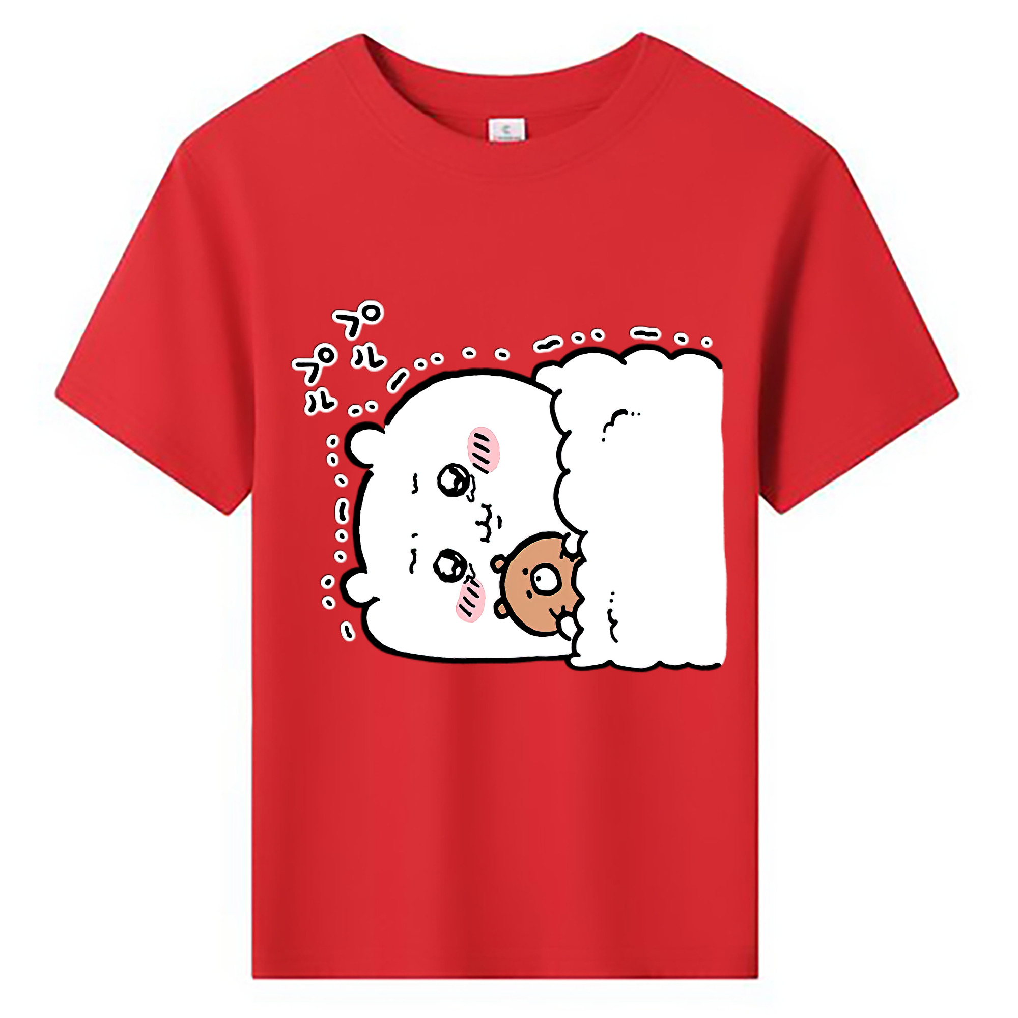 （画像用） ちいかわ ちいかわ Chii-kawa chiikawa 綿100％キッズTシャツ（フロントプリント）