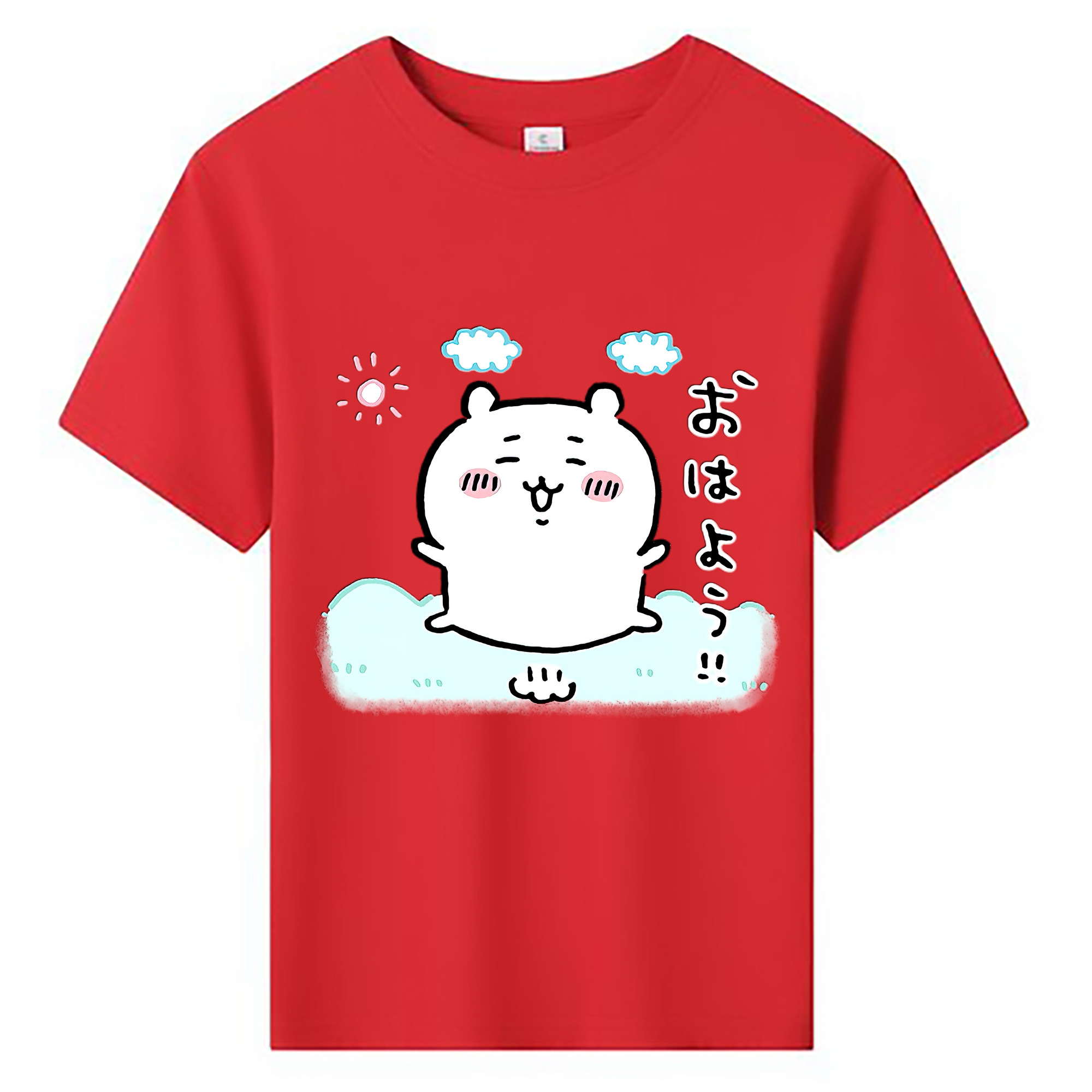 （画像用） ちいかわ ちいかわ Chii-kawa chiikawa 綿100％キッズTシャツ（フロントプリント）