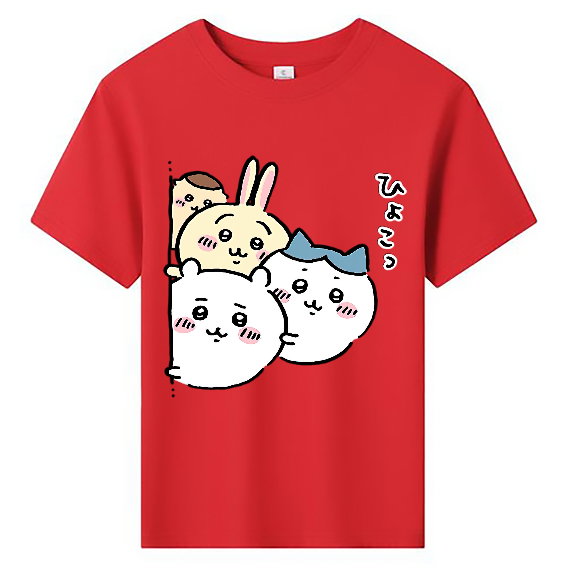 （画像用） ちいかわ ちいかわ Chii-kawa chiikawa 綿100％キッズTシャツ（フロントプリント）