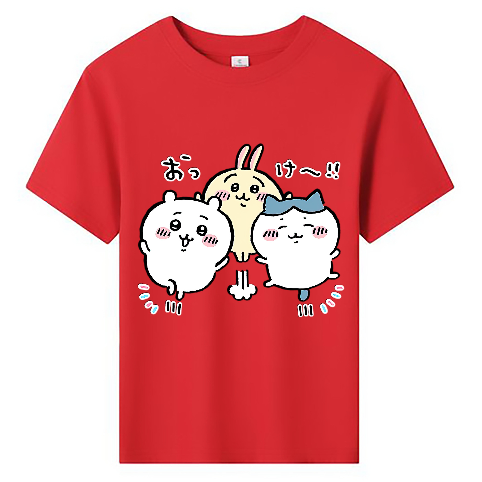 （画像用） ちいかわ ちいかわ Chii-kawa chiikawa 綿100％キッズTシャツ（フロントプリント）