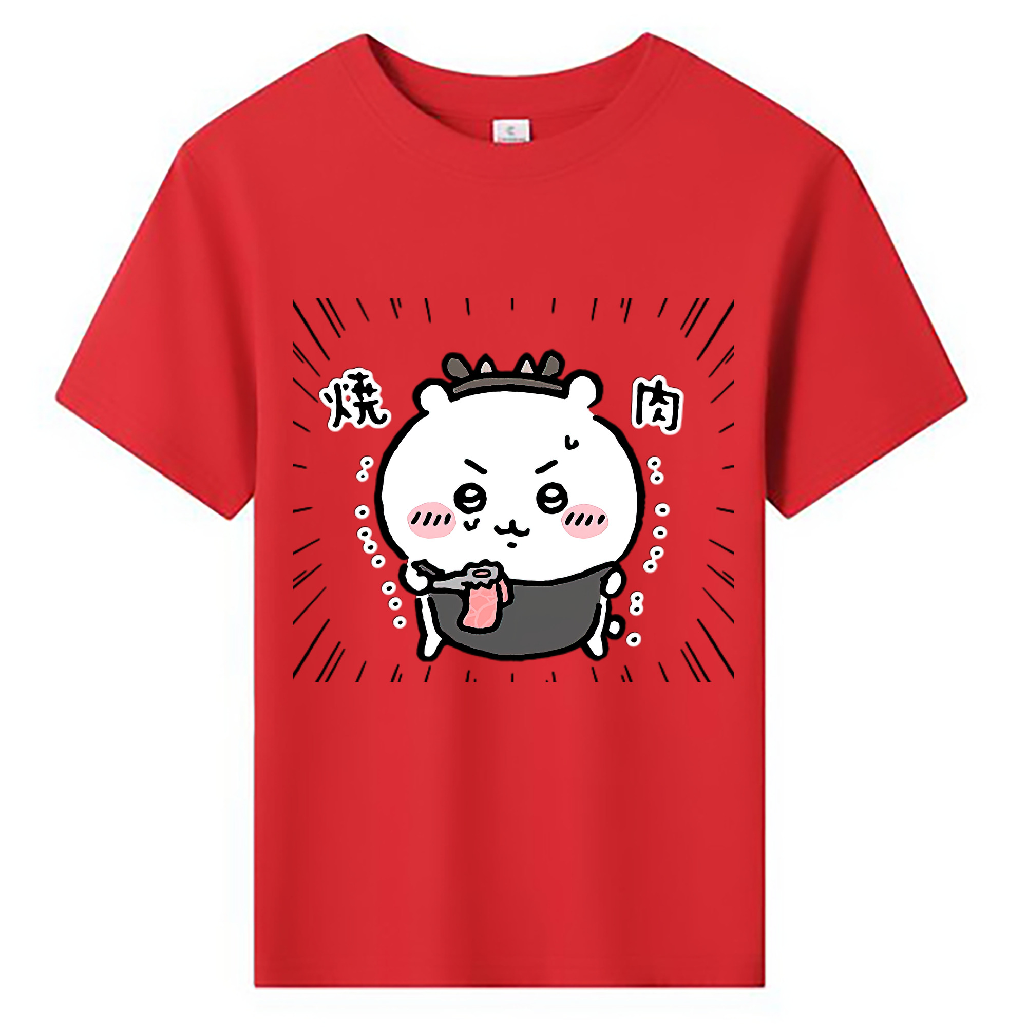 （画像用） ちいかわ ちいかわ Chii-kawa chiikawa 綿100％キッズTシャツ（フロントプリント）