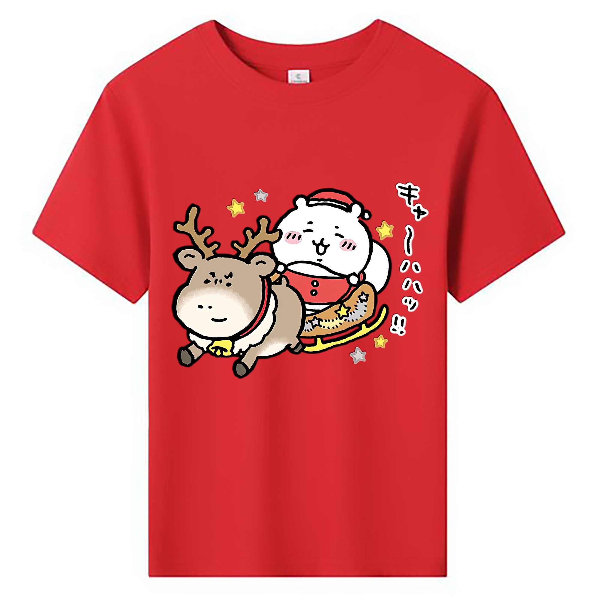 （画像用） ちいかわ ちいかわ Chii-kawa chiikawa 綿100％キッズTシャツ（フロントプリント）