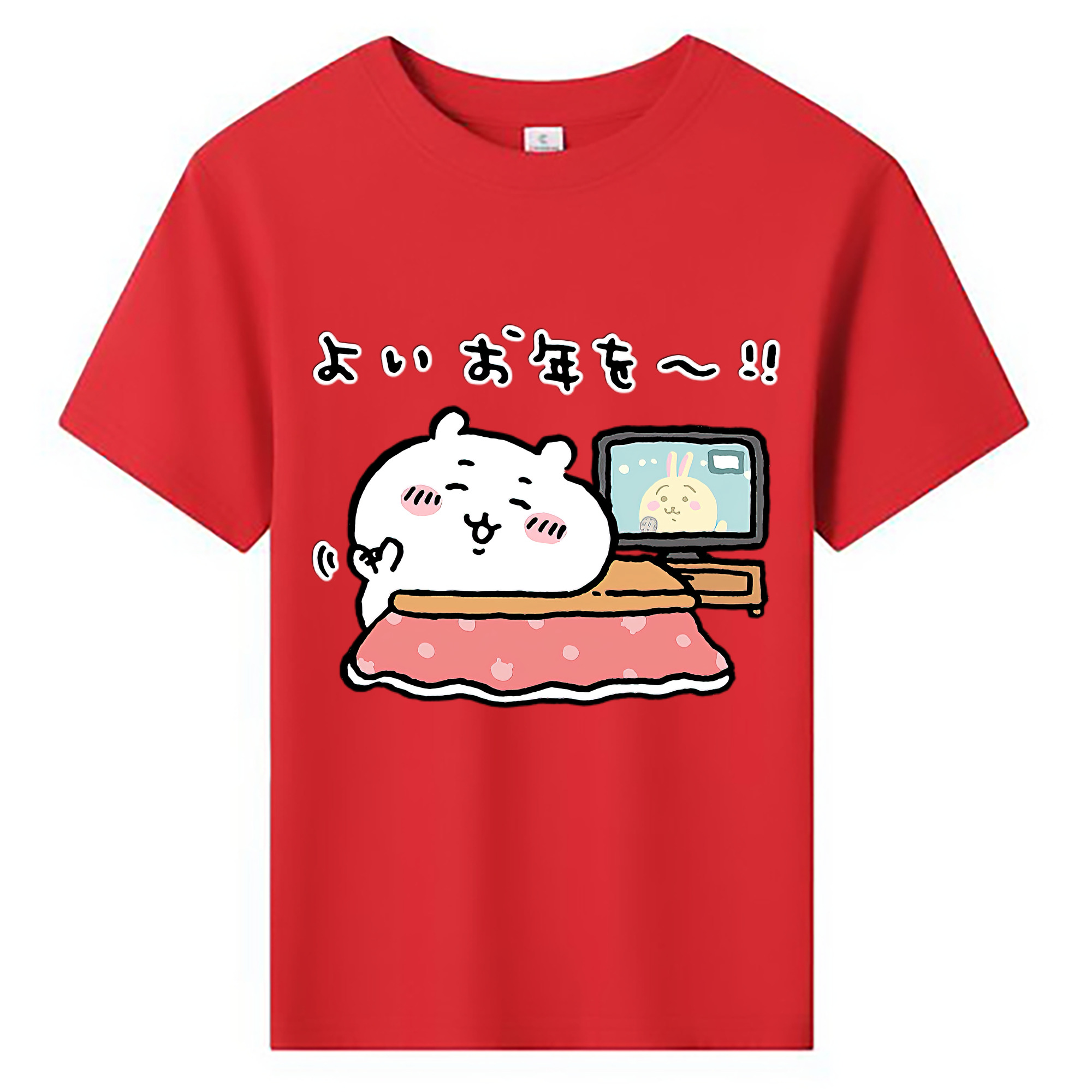 （画像用） ちいかわ ちいかわ Chii-kawa chiikawa 綿100％キッズTシャツ（フロントプリント）