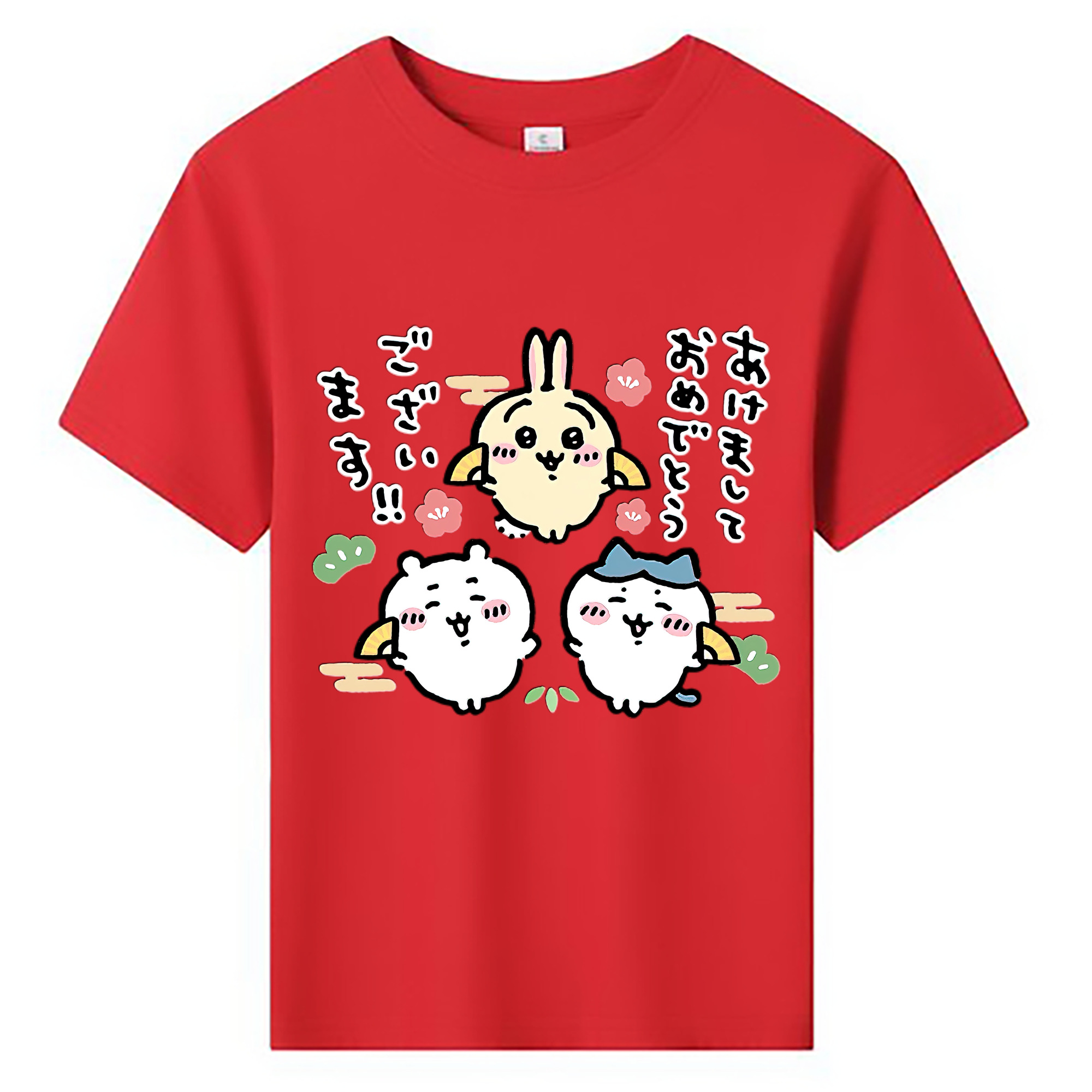 （画像用） ちいかわ ちいかわ Chii-kawa chiikawa 綿100％キッズTシャツ（フロントプリント）