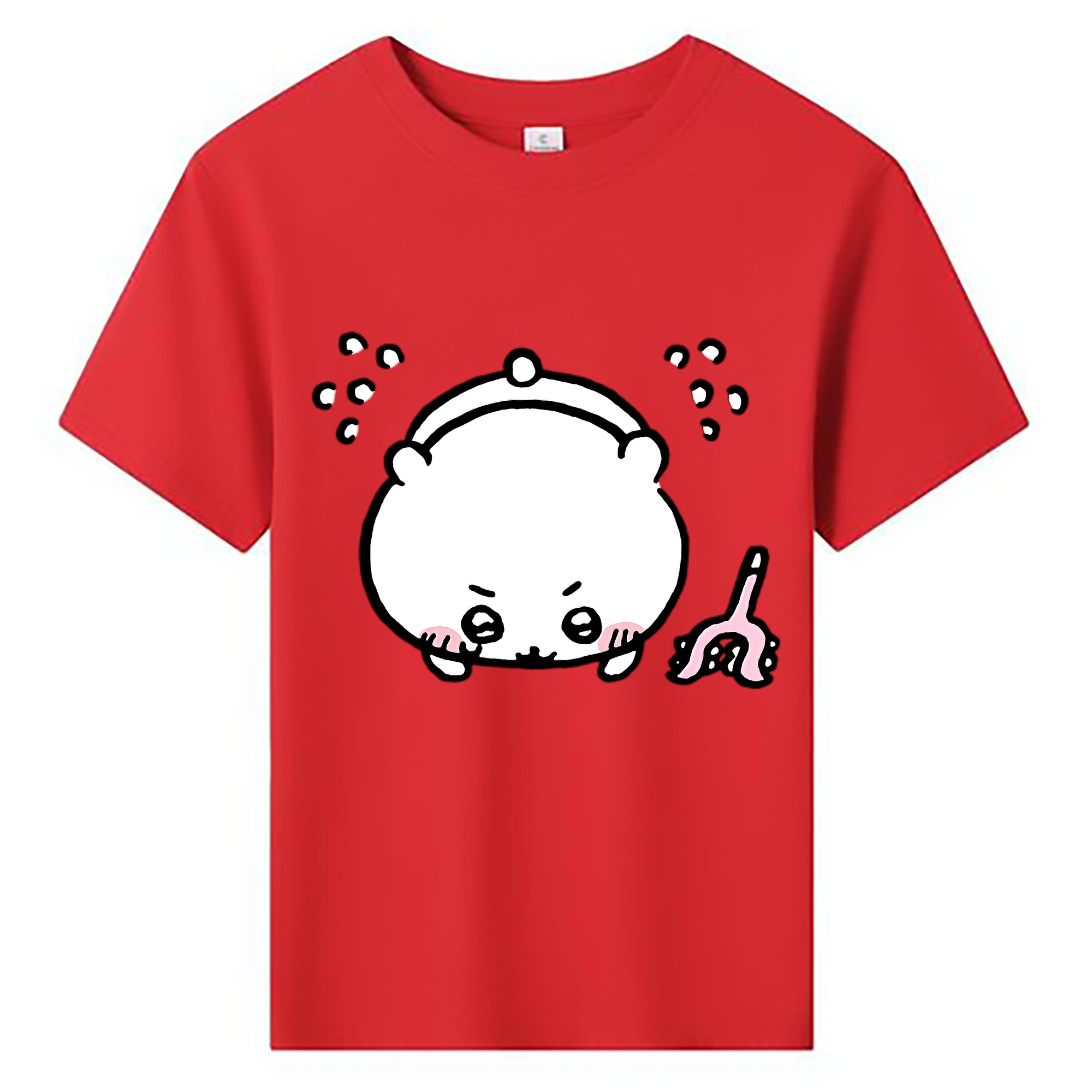 （画像用） ちいかわ ちいかわ Chii-kawa chiikawa 綿100％キッズTシャツ（フロントプリント）