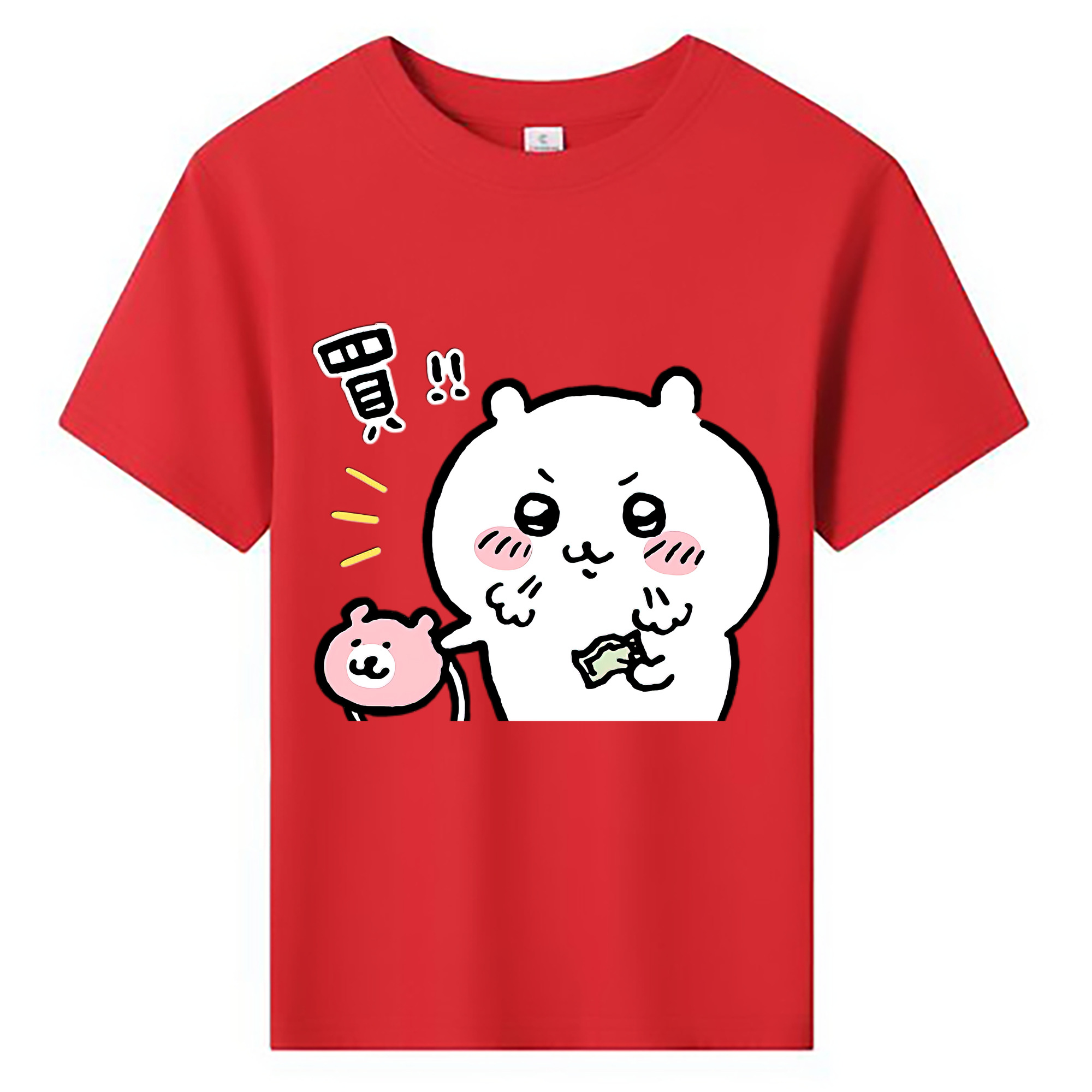 （画像用） ちいかわ ちいかわ Chii-kawa chiikawa 綿100％キッズTシャツ（フロントプリント）