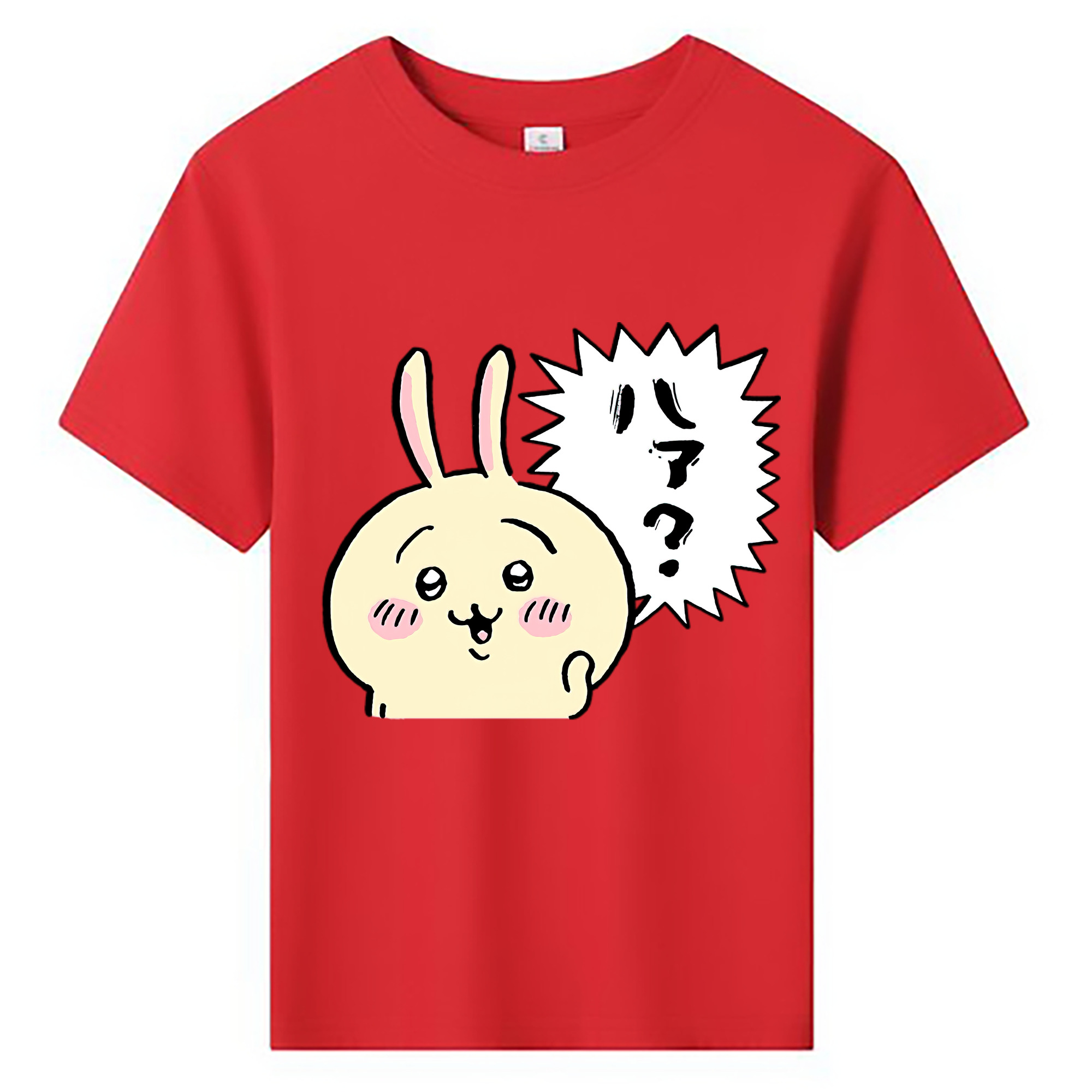 （画像用） ちいかわ うさぎ Chii-kawa usagi 綿100％キッズTシャツ（フロントプリント）