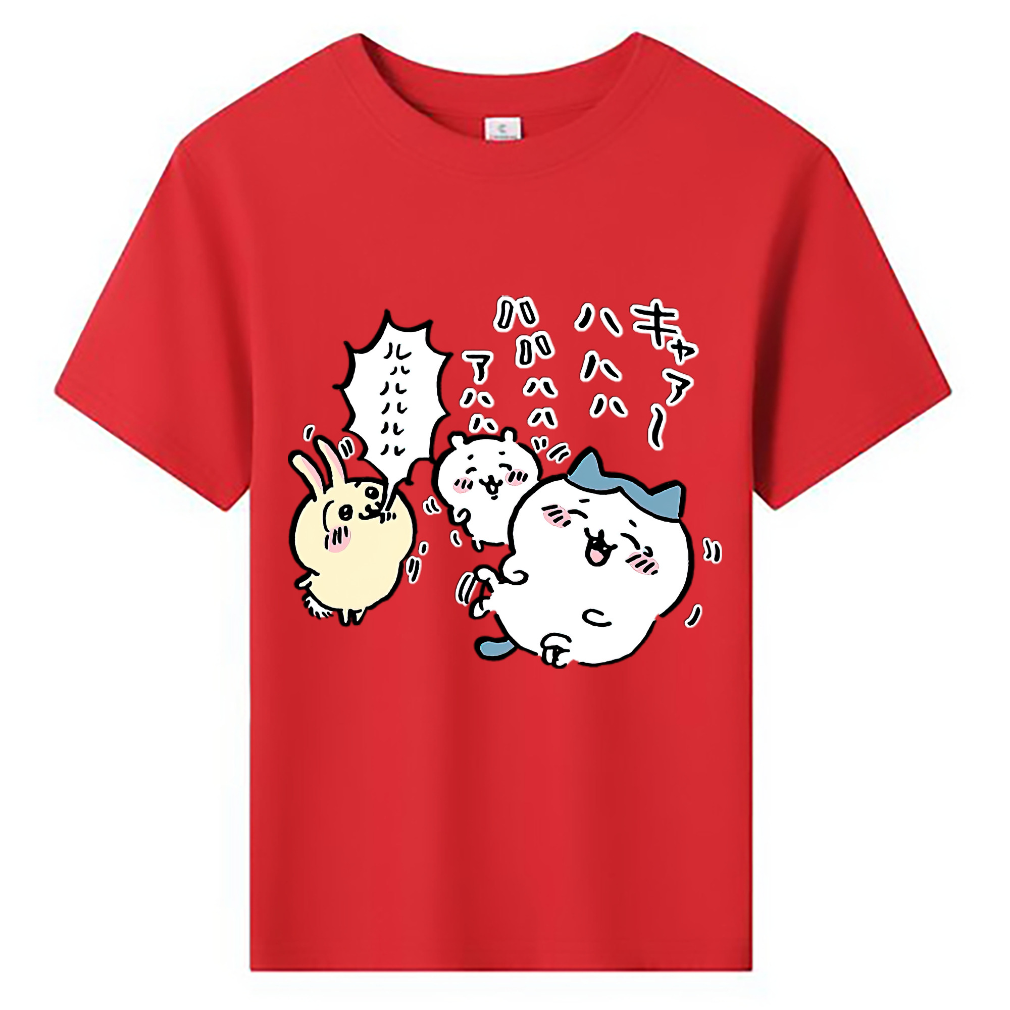 （画像用） ちいかわ うさぎ Chii-kawa usagi 綿100％キッズTシャツ（フロントプリント）