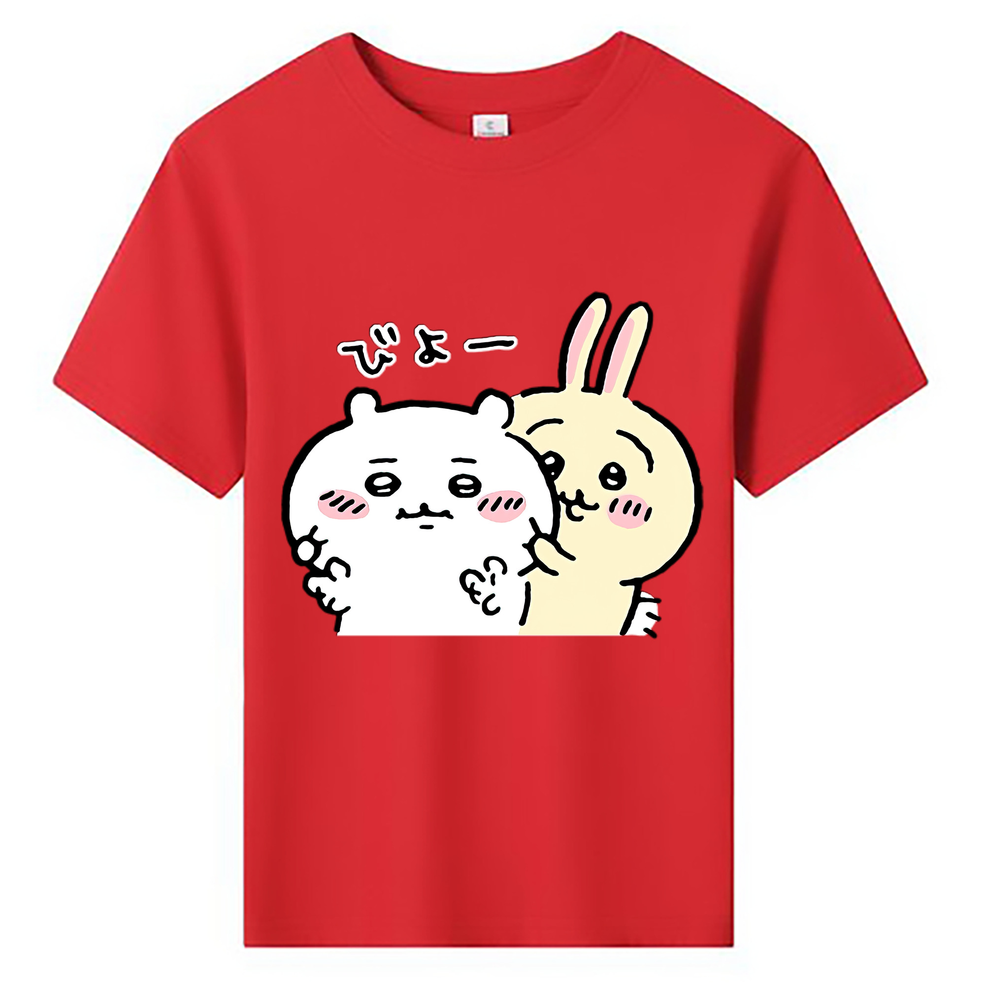 （画像用） ちいかわ うさぎ Chii-kawa usagi 綿100％キッズTシャツ（フロントプリント）