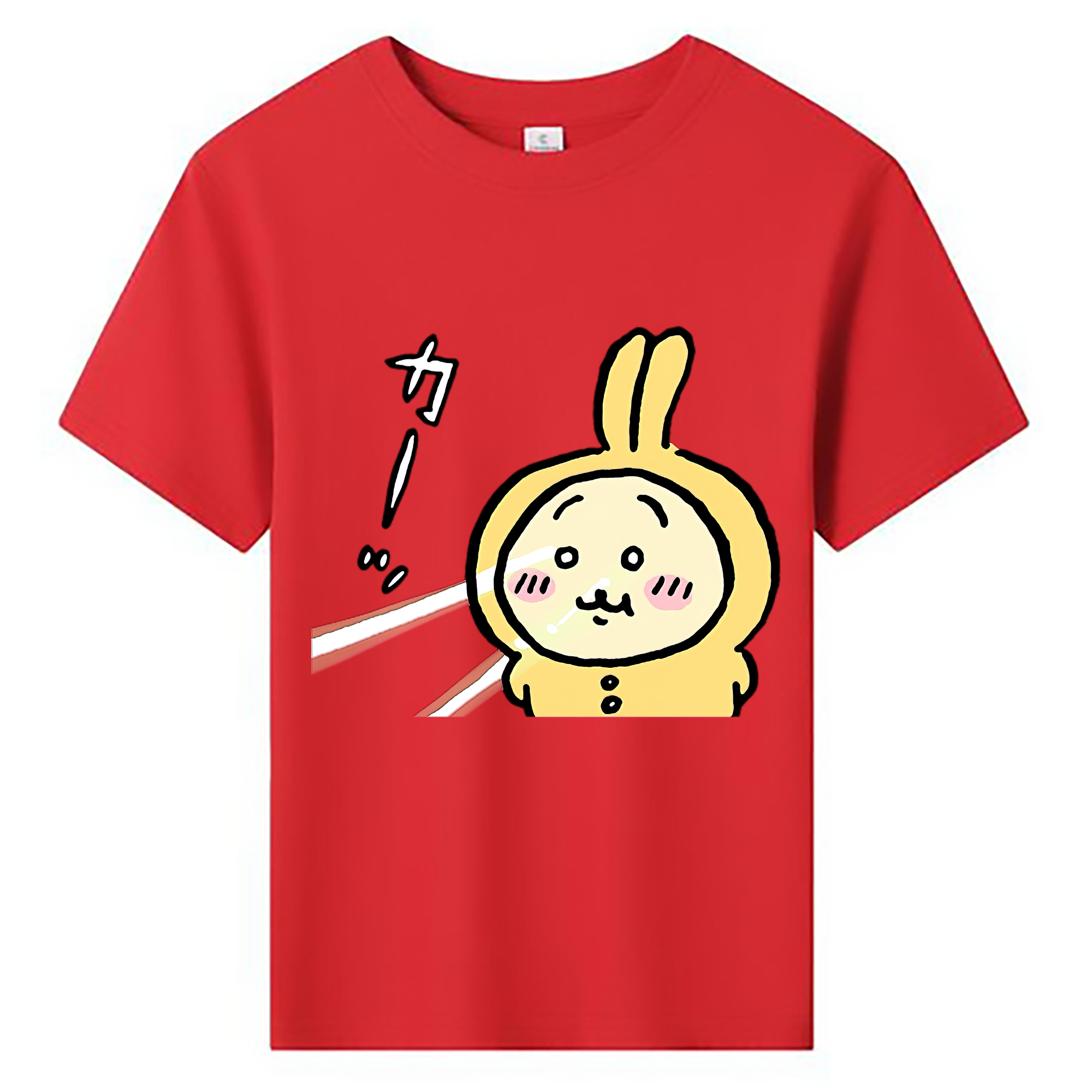（画像用） ちいかわ うさぎ Chii-kawa usagi 綿100％キッズTシャツ（フロントプリント）