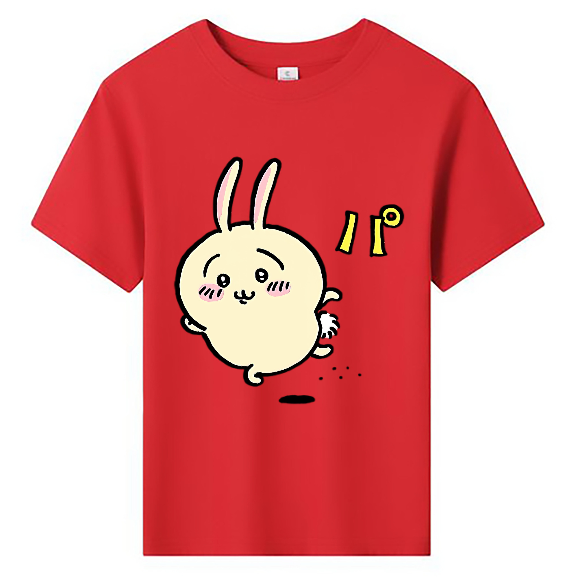 （画像用） ちいかわ うさぎ Chii-kawa usagi 綿100％キッズTシャツ（フロントプリント）