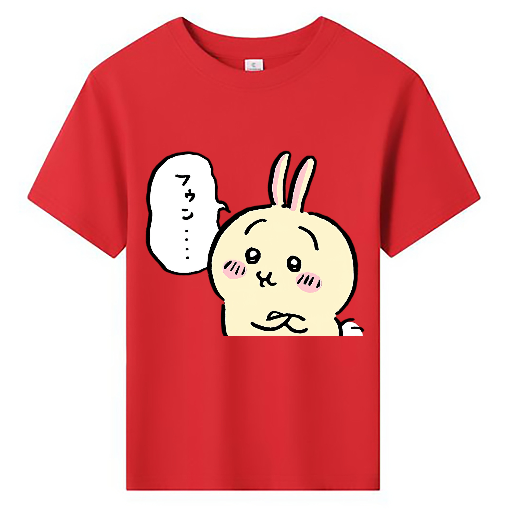 （画像用） ちいかわ うさぎ Chii-kawa usagi 綿100％キッズTシャツ（フロントプリント）