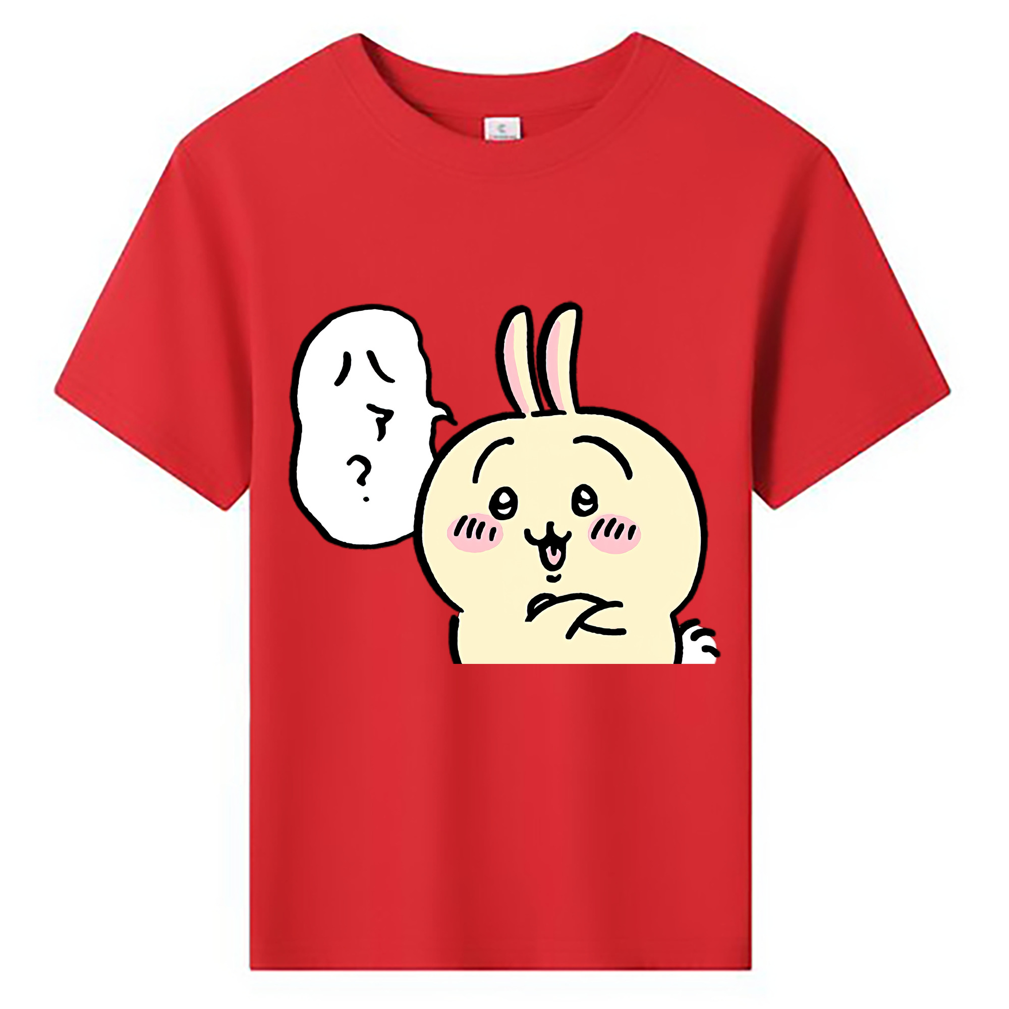 （画像用） ちいかわ うさぎ Chii-kawa usagi 綿100％キッズTシャツ（フロントプリント）