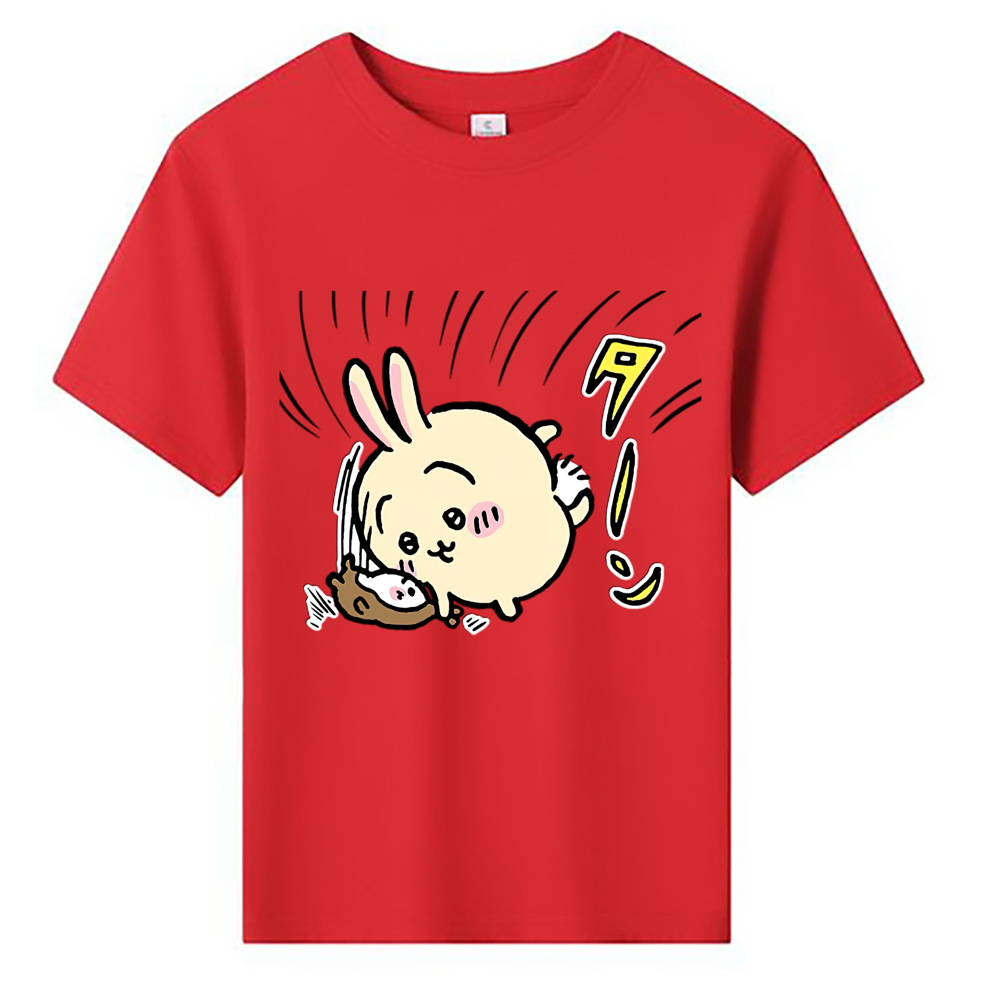 （画像用） ちいかわ うさぎ Chii-kawa usagi 綿100％キッズTシャツ（フロントプリント）