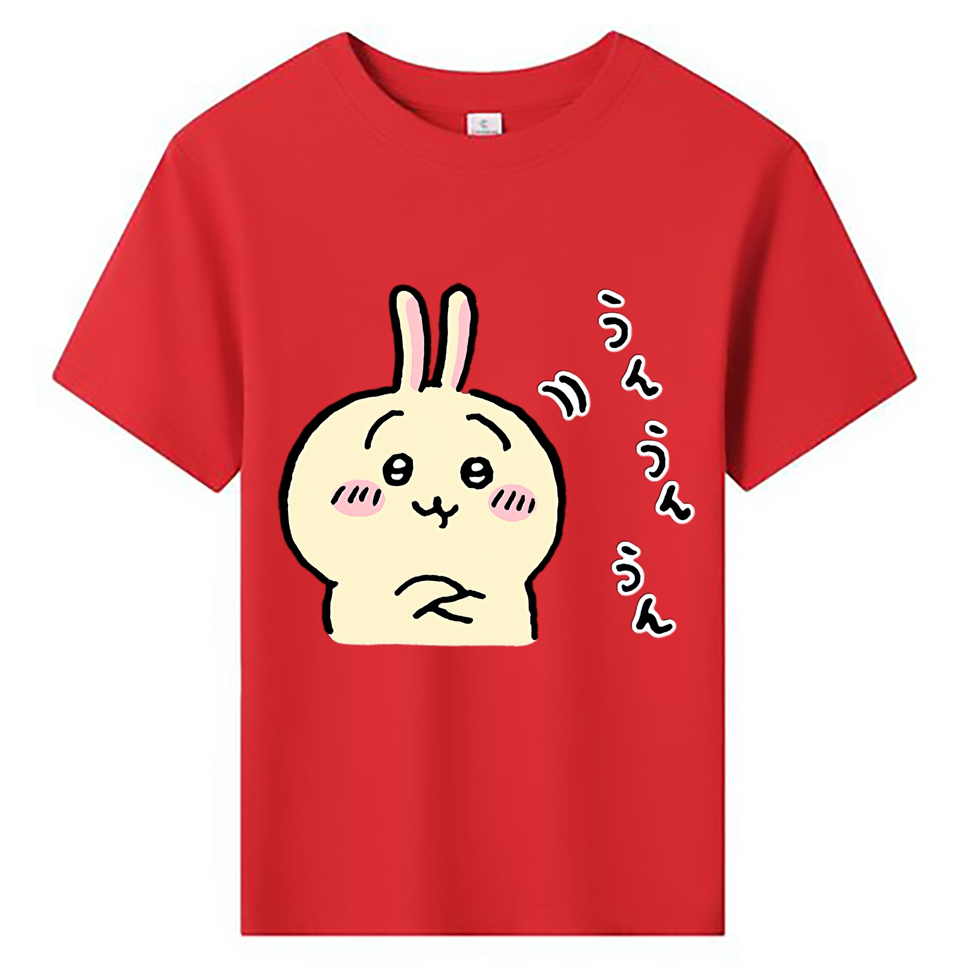 （画像用） ちいかわ うさぎ Chii-kawa usagi 綿100％キッズTシャツ（フロントプリント）