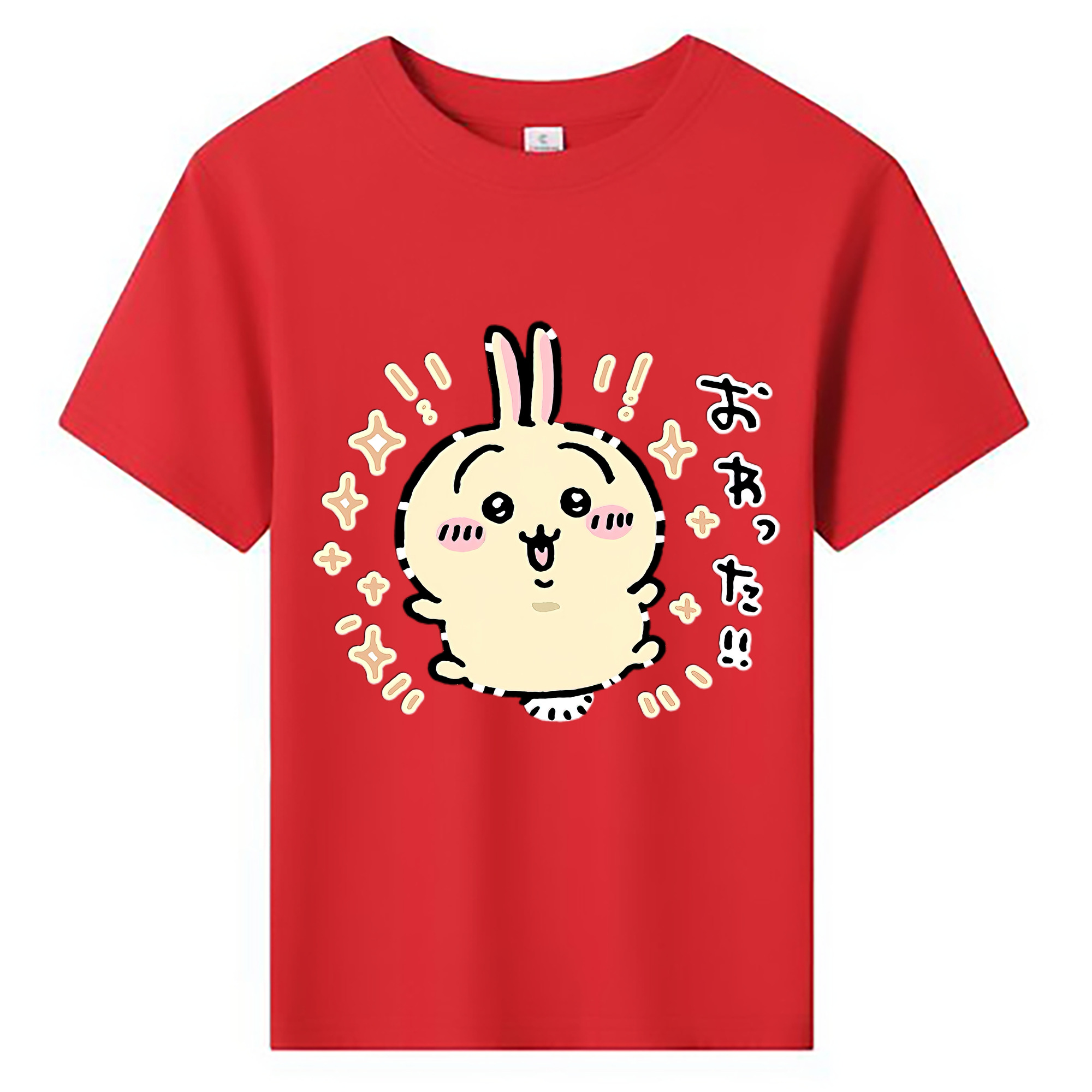 （画像用） ちいかわ うさぎ Chii-kawa usagi 綿100％キッズTシャツ（フロントプリント）