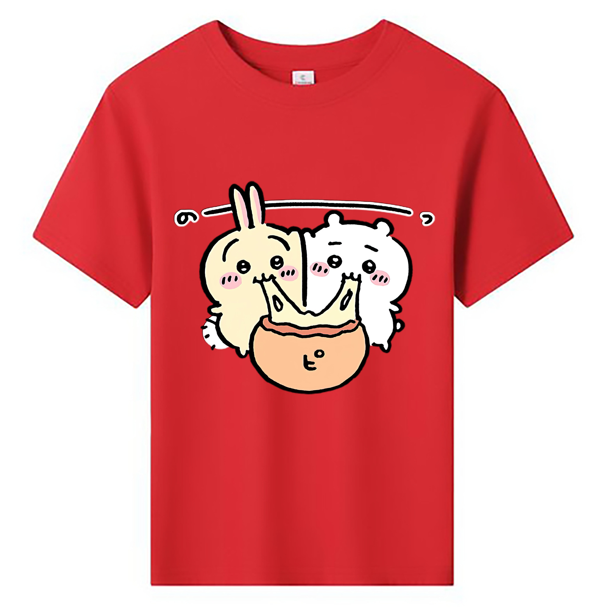 （画像用） ちいかわ うさぎ Chii-kawa usagi 綿100％キッズTシャツ（フロントプリント）