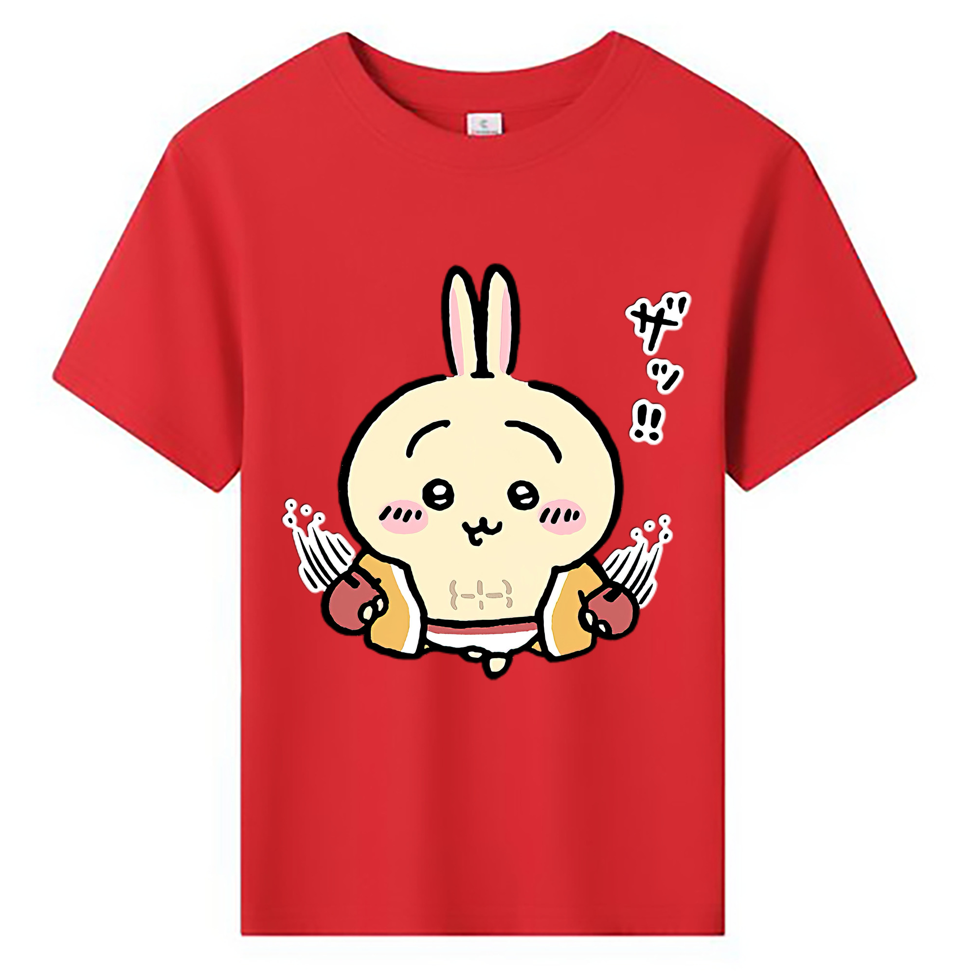 （画像用） ちいかわ うさぎ Chii-kawa usagi 綿100％キッズTシャツ（フロントプリント）