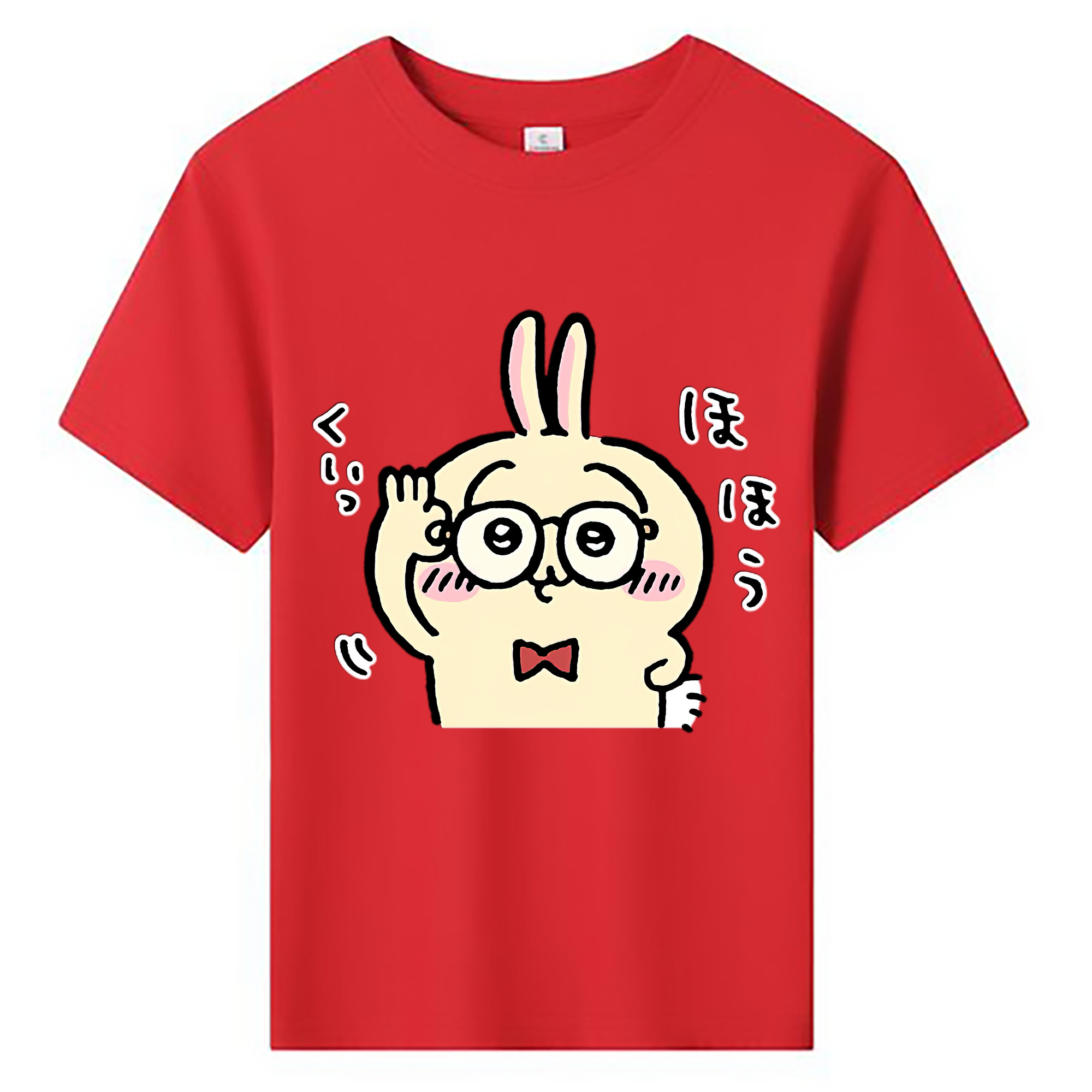 （画像用） ちいかわ うさぎ Chii-kawa usagi 綿100％キッズTシャツ（フロントプリント）