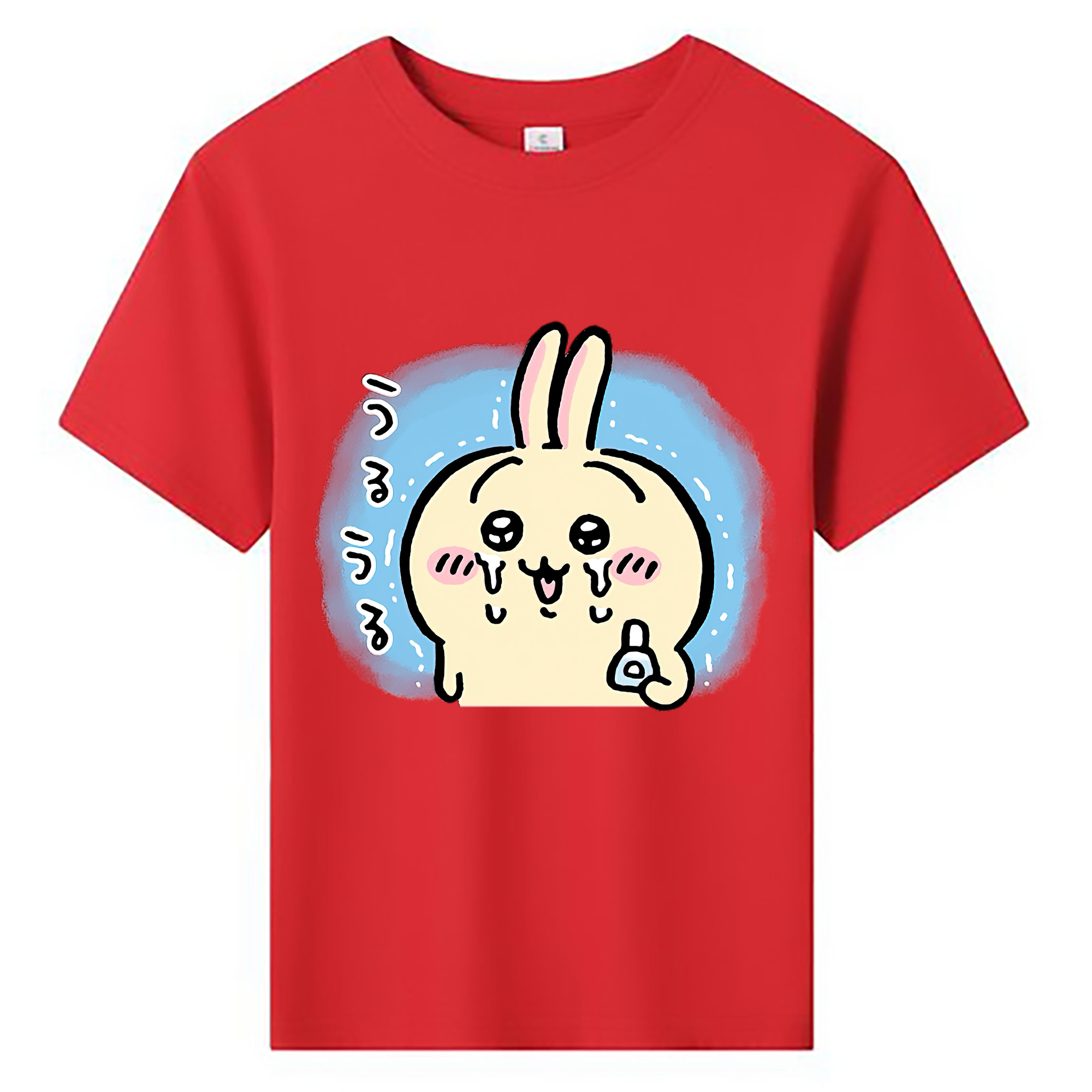 （画像用） ちいかわ うさぎ Chii-kawa usagi 綿100％キッズTシャツ（フロントプリント）