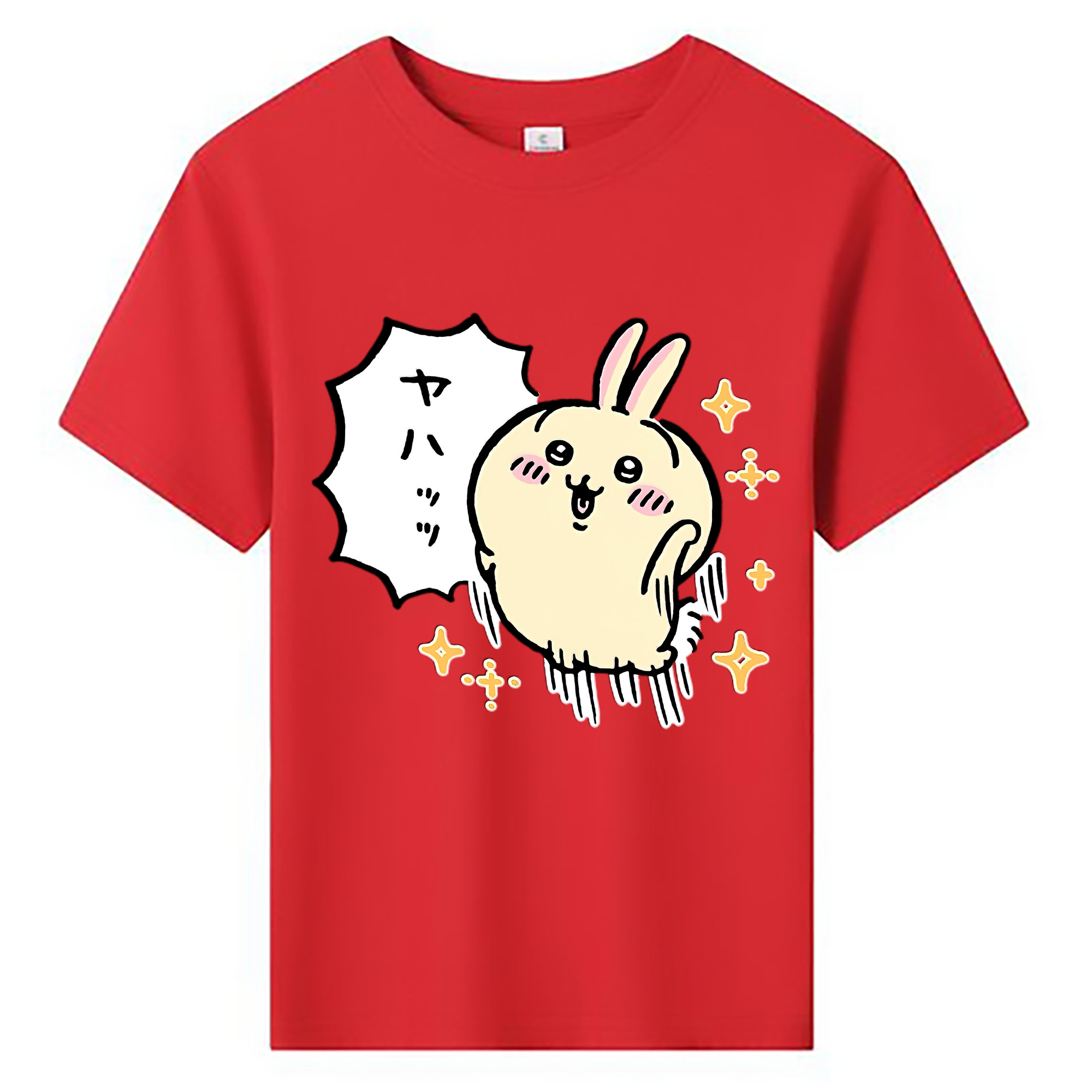 （画像用） ちいかわ うさぎ Chii-kawa usagi 綿100％キッズTシャツ（フロントプリント）