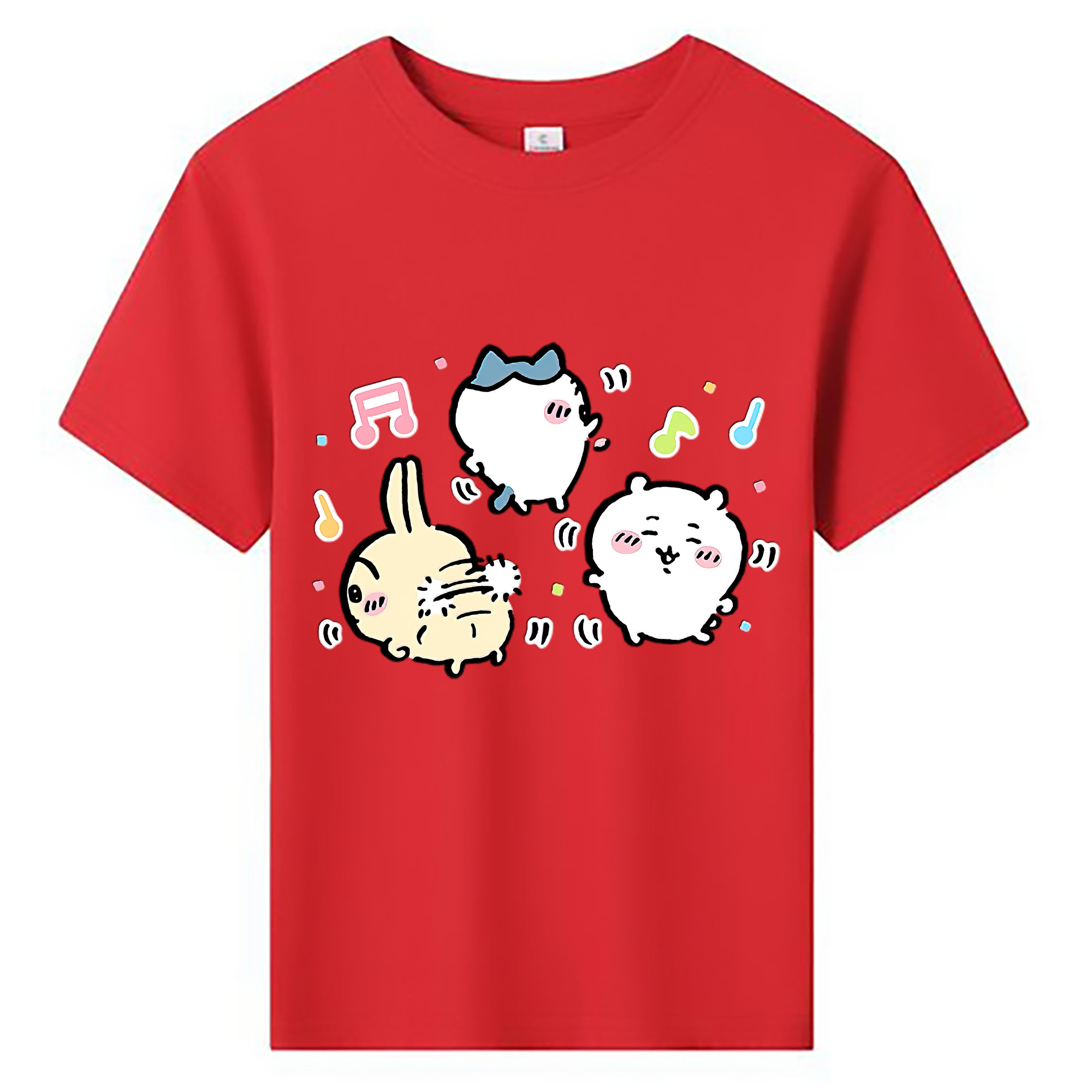 （画像用） ちいかわ うさぎ Chii-kawa usagi 綿100％キッズTシャツ（フロントプリント）